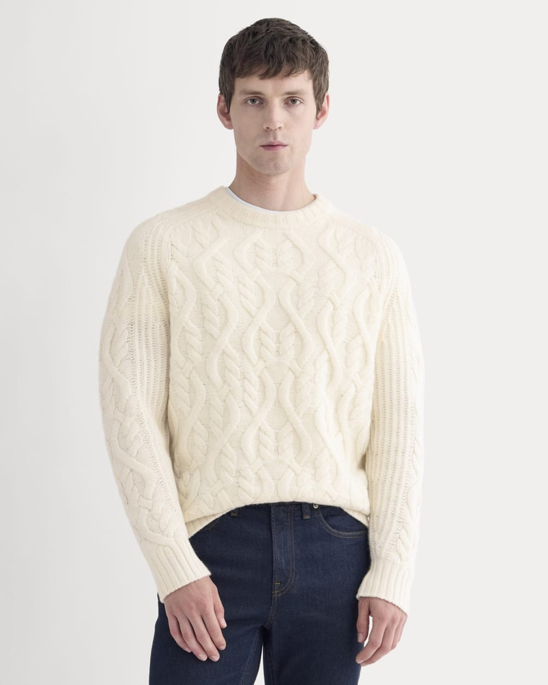 EVERLANE CABLE KNIT CREW IN LUXE MERINO outlook