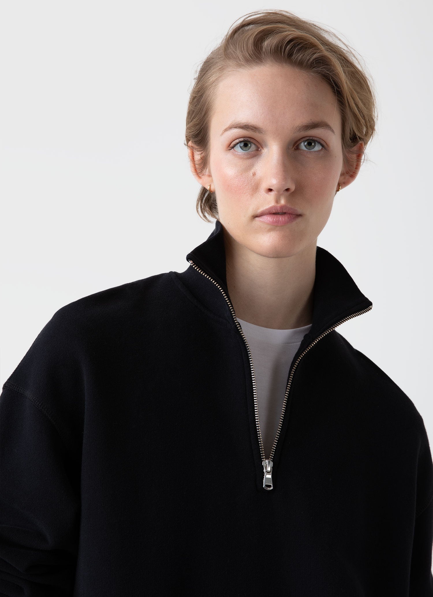 Half Zip Loopback Sweatshirt - 2