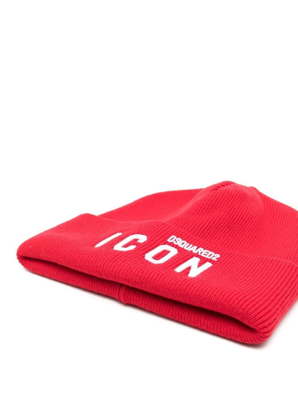 logo-appliqué wool beanie - 2