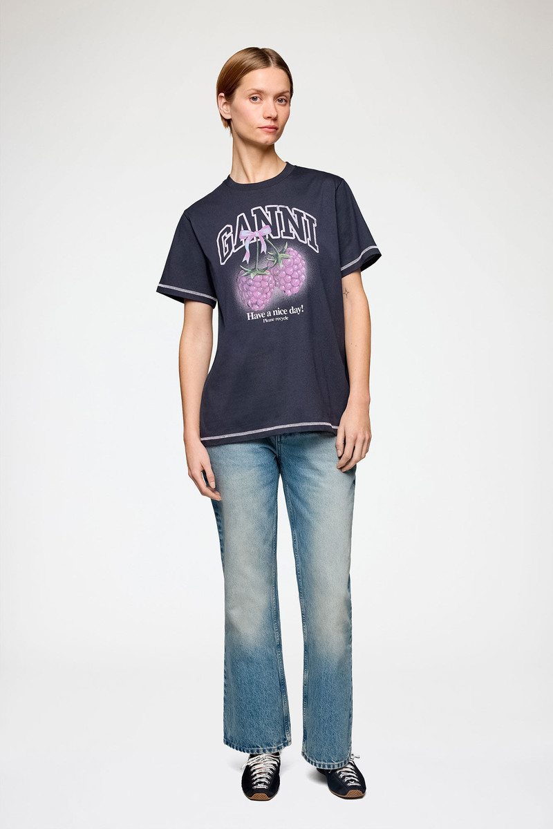 GANNI T-SHIRT WITH RASPBERRIES outlook