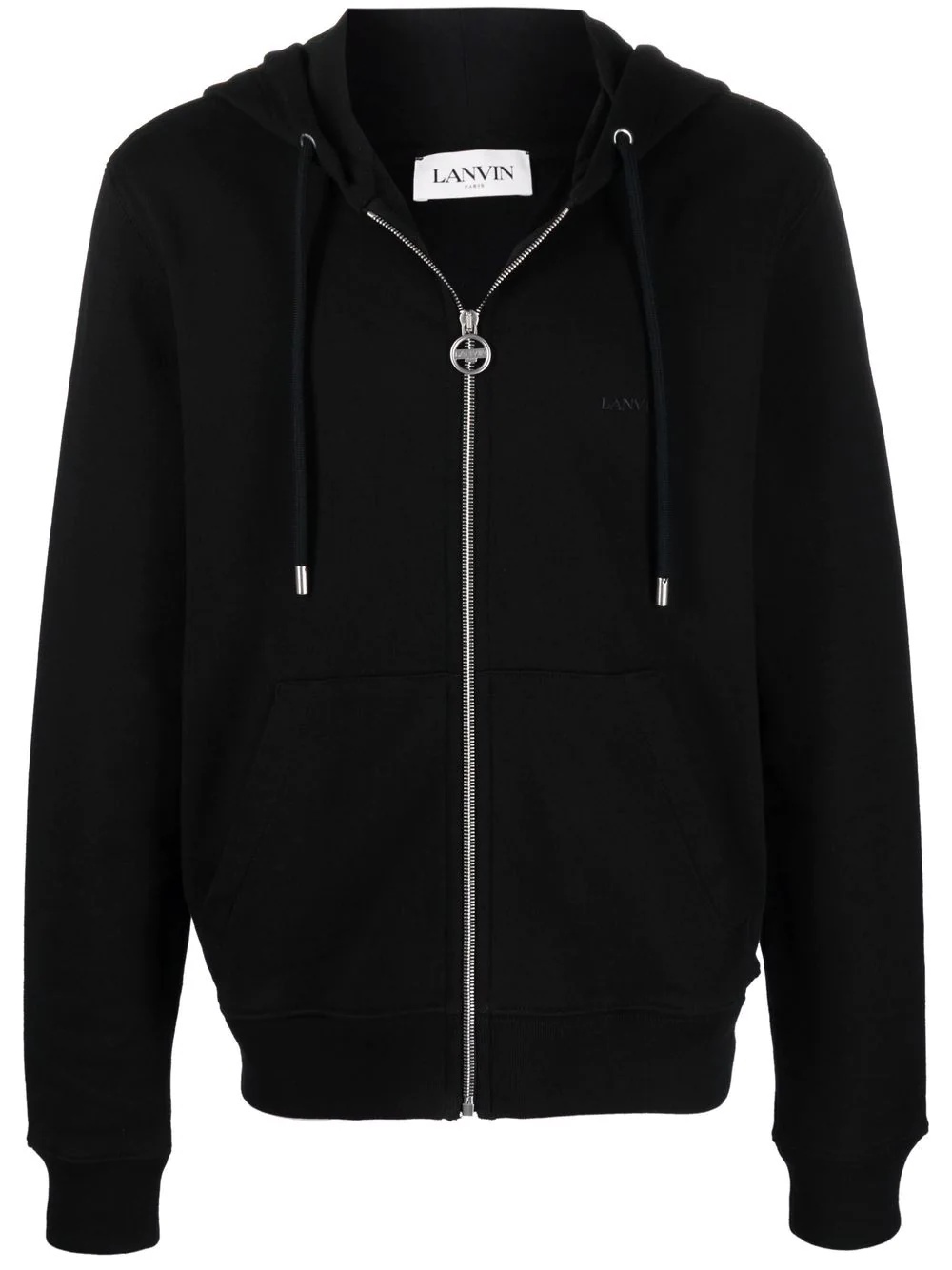 embroidered logo hoodie - 1