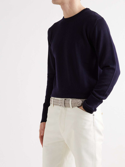 Loro Piana 4cm Woven Suede Belt outlook