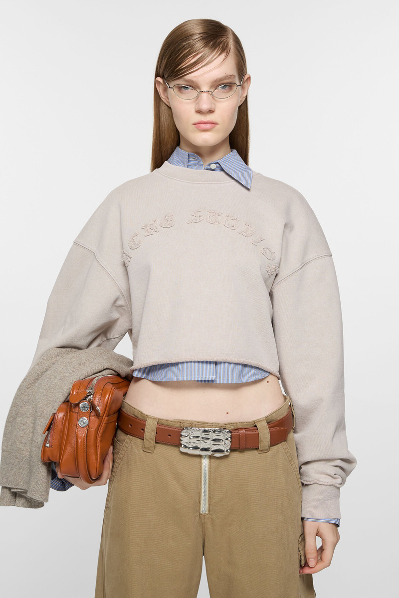 Acne Studios Logo sweater - Mauve Grey outlook