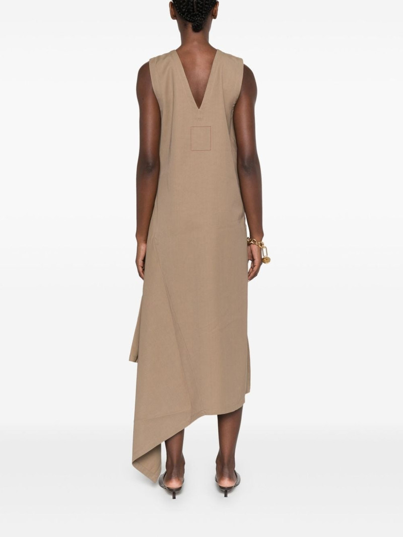 V-back draped dress 4