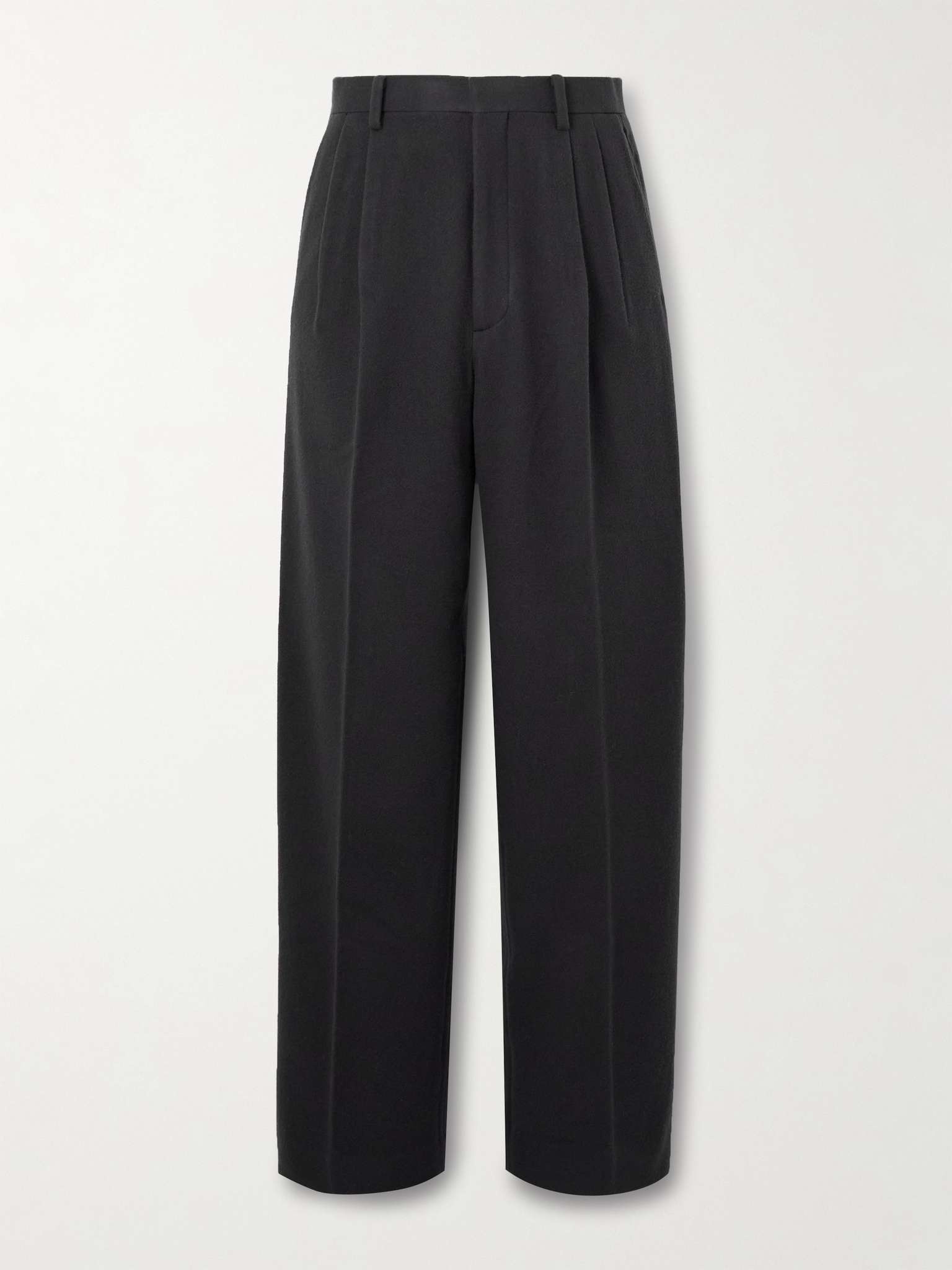 Straight-Leg Pleated Super 180s Wool-Flannel Trousers - 1