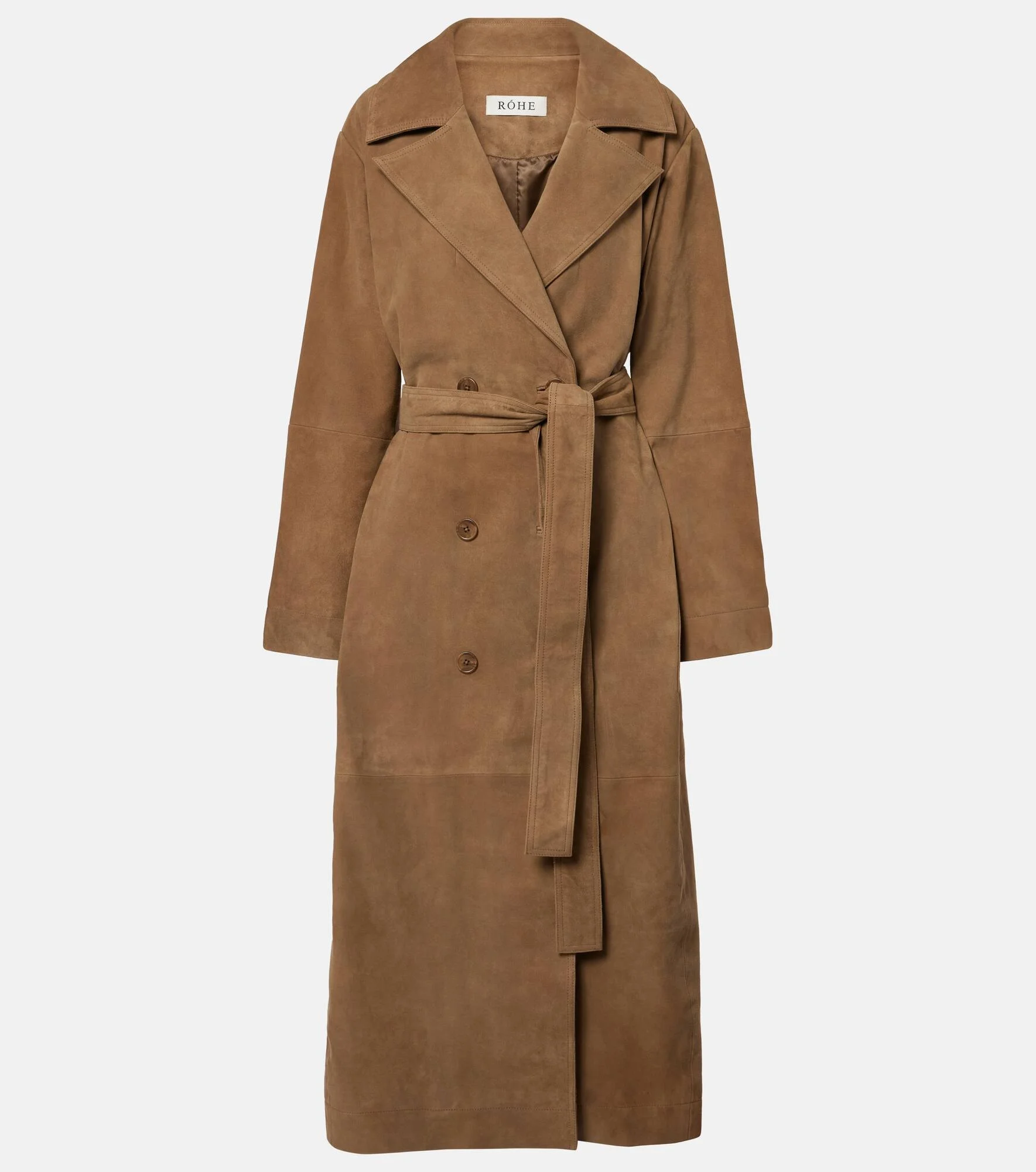 Suede wrap coat - 1