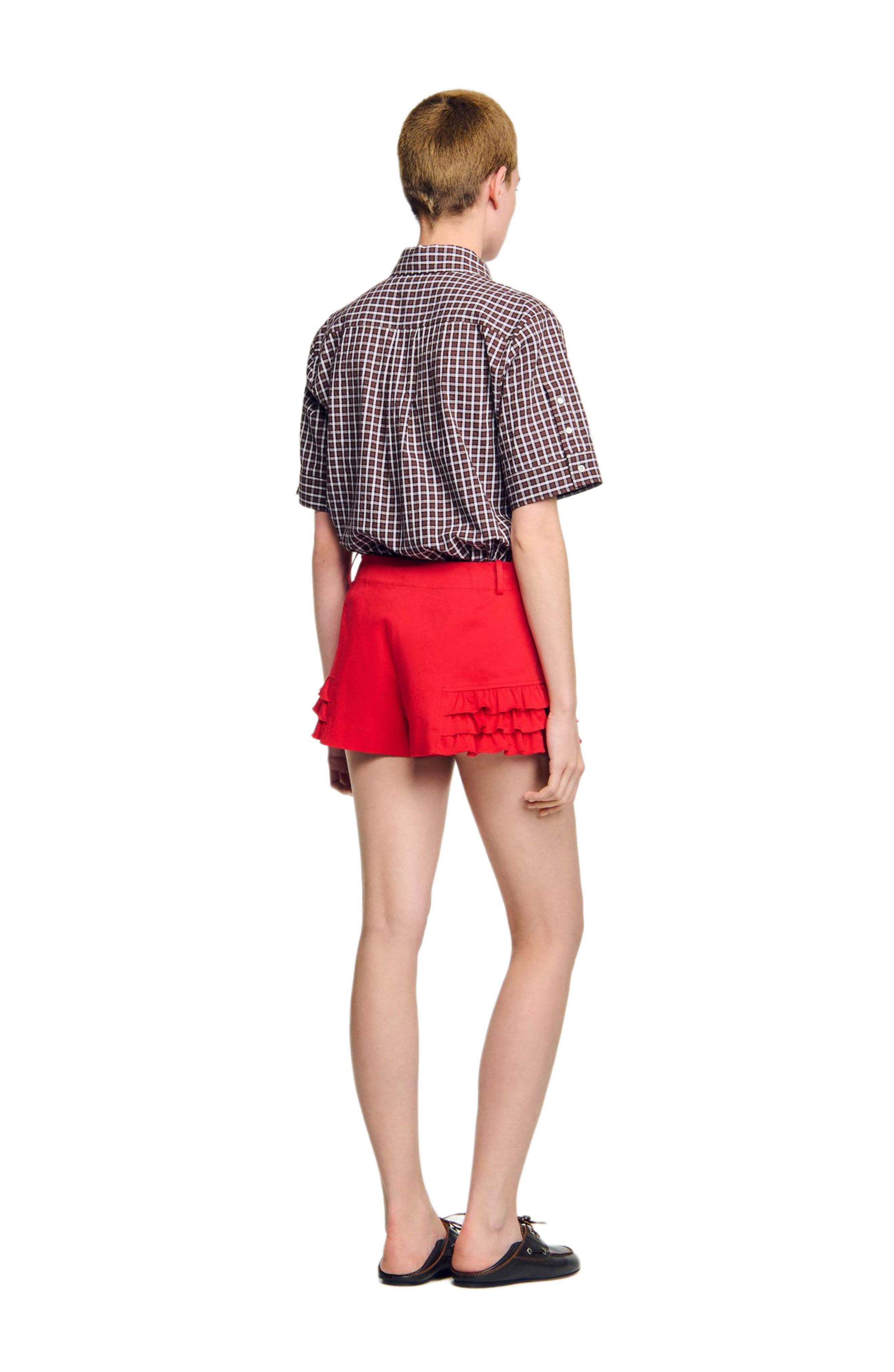 SANDRO Flared ruffled shorts at Nordstrom - 2