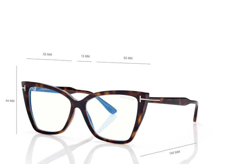 BLUE BLOCK SQUARE CAT EYE OPTICALS 4