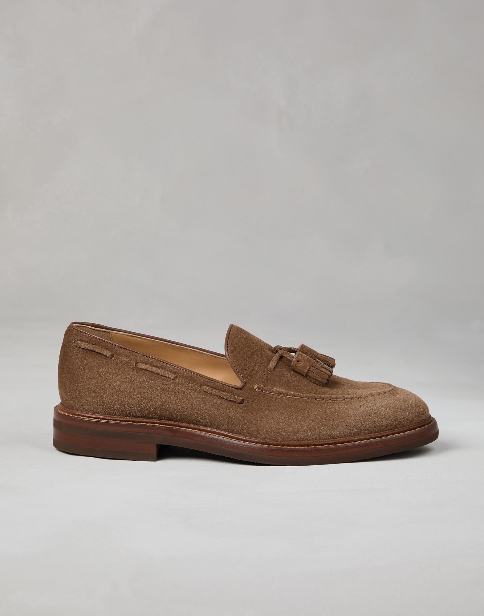 Suede loafers with tassels - 5