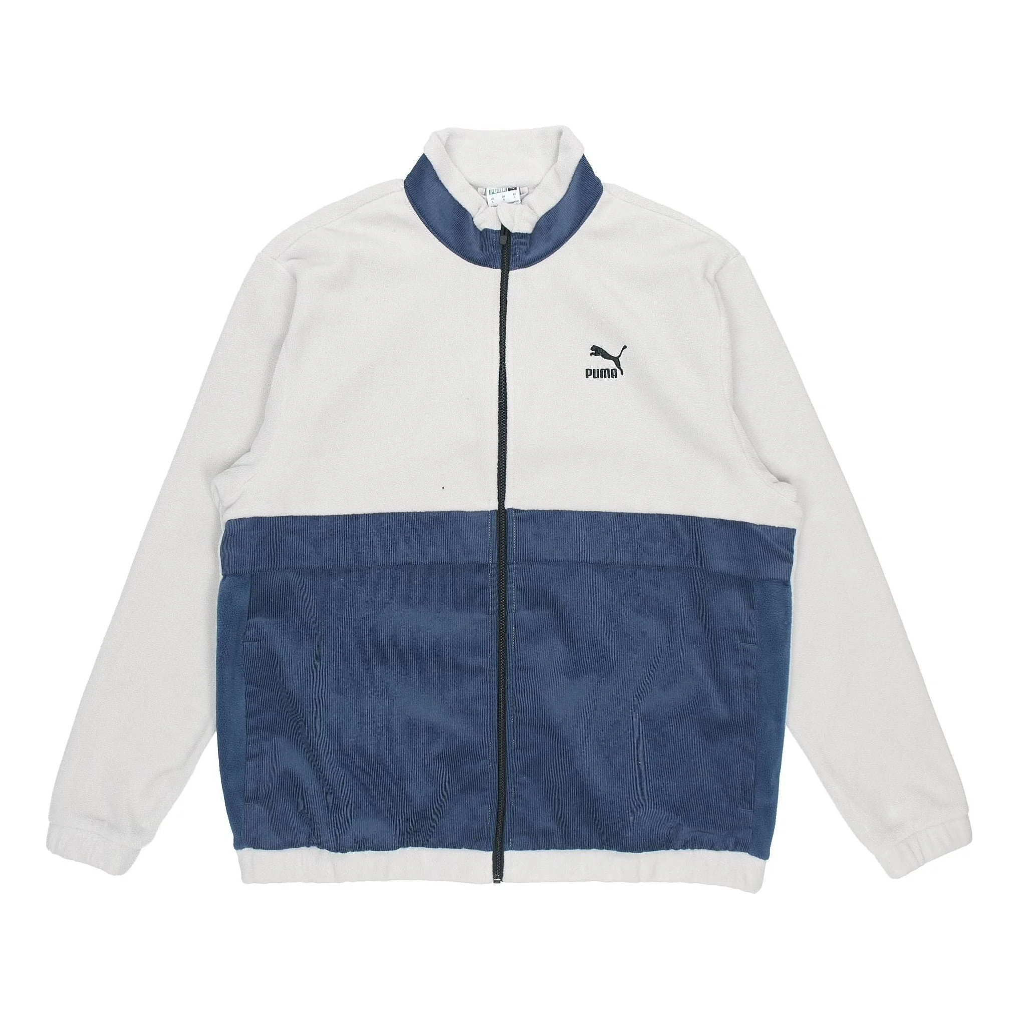 PUMA 겨울 복고풍 극한 fleece 접합 대 고리 로고 재킷 밝은 회색 531274-09 - 1