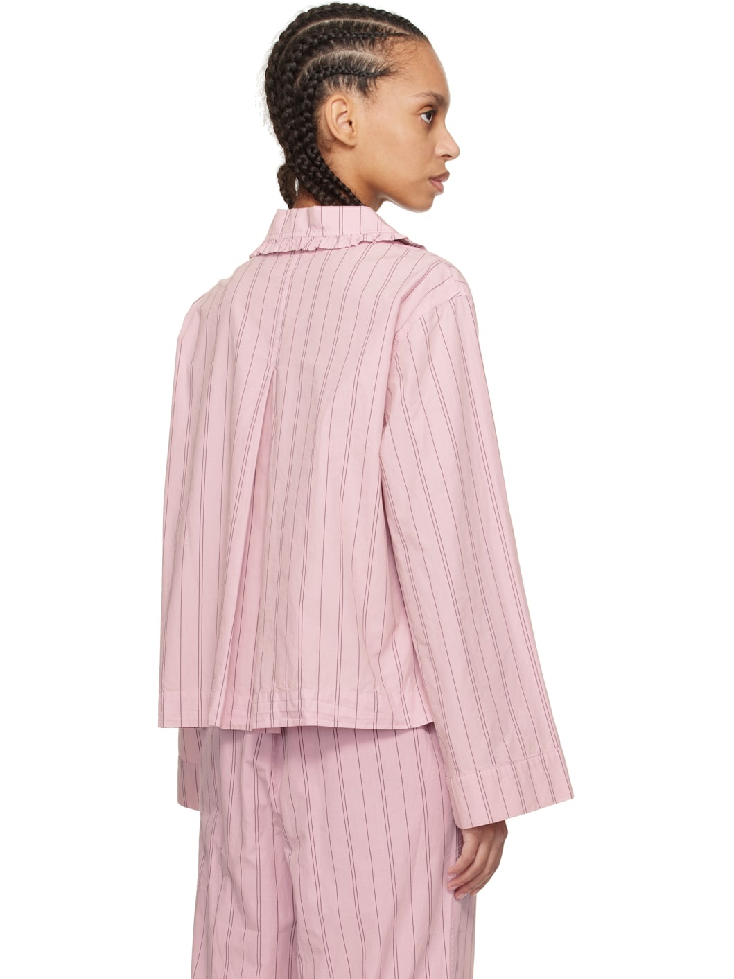 Pink Stripe Cotton Pyjama Shirt - 3