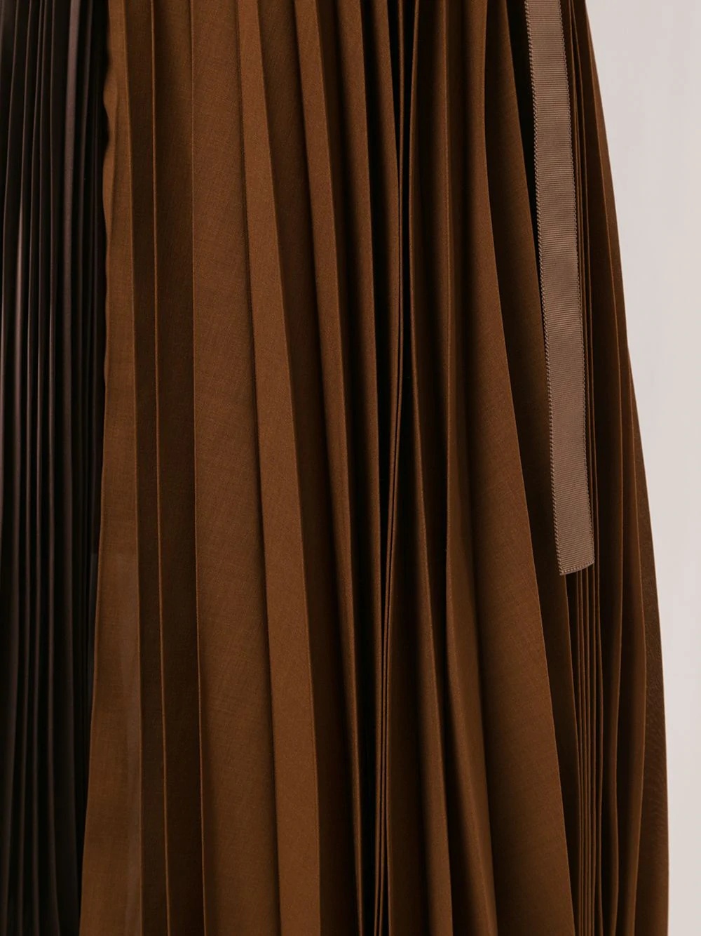 two-tone pleated midi skirt - 5