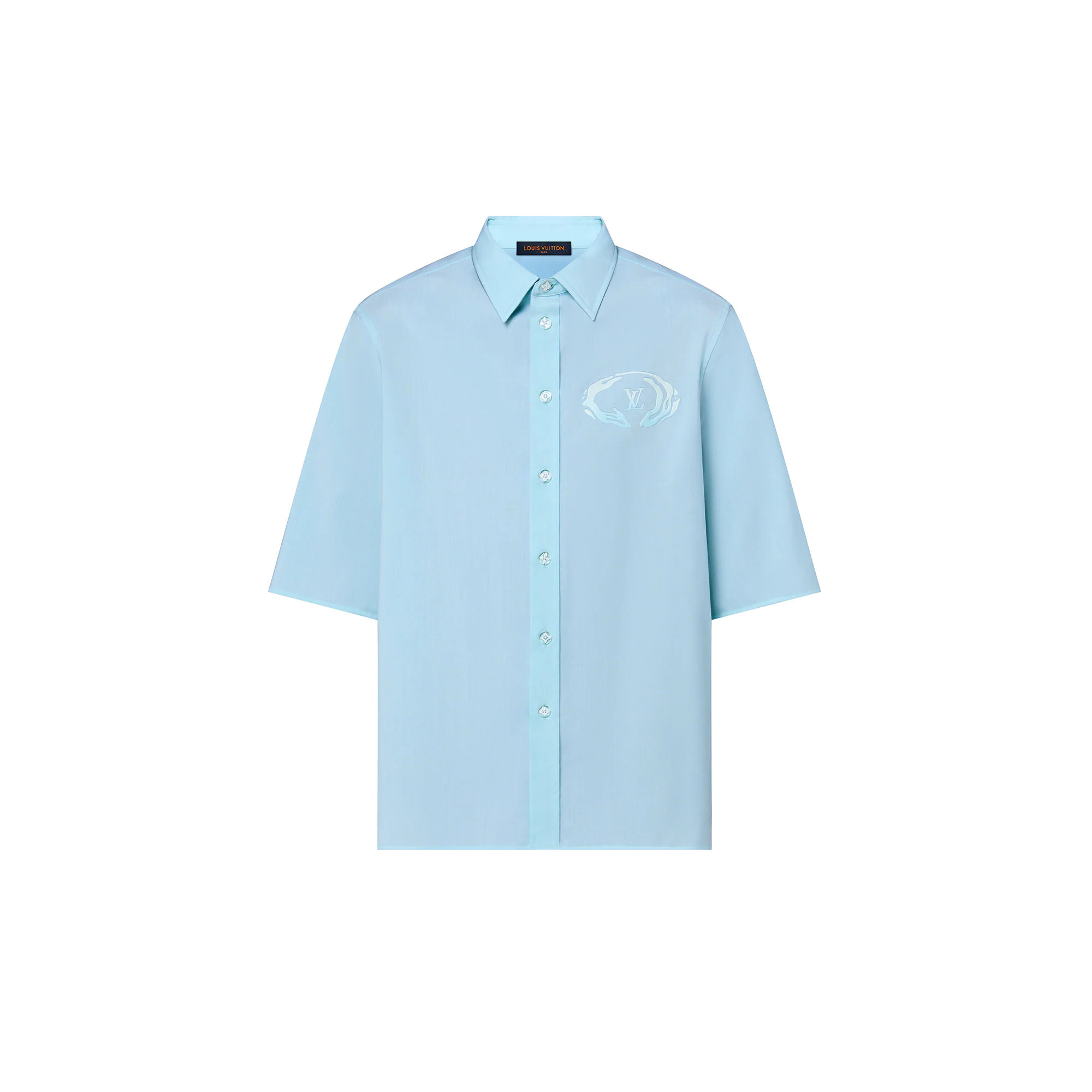 Short-Sleeved Cotton Shirt - 1