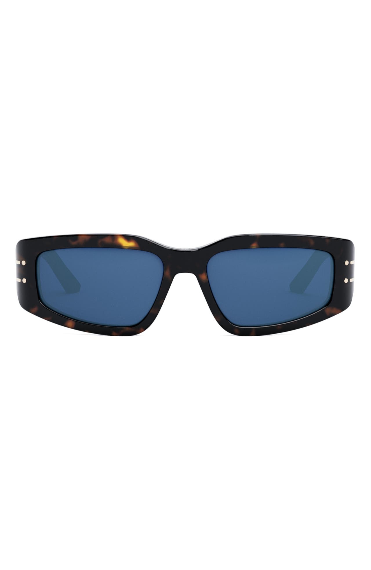 'DiorSignature S9U 56mm Geometric Sunglasses in Dark Havana /Blue at Nordstrom - 1