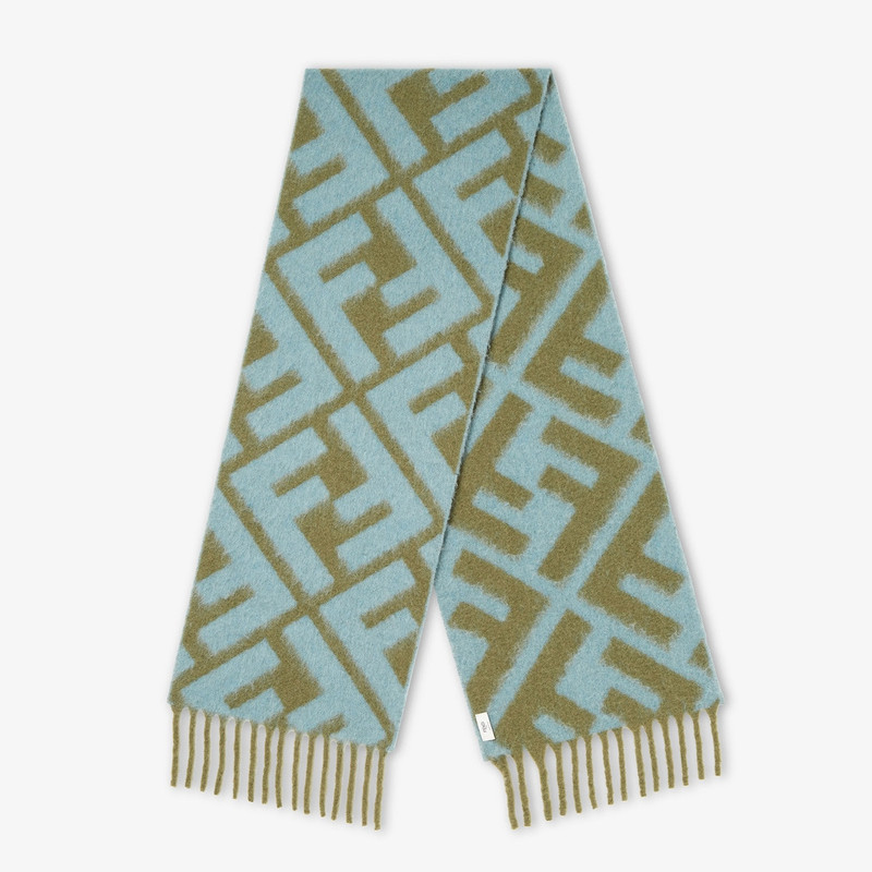 FF Scarf Green FF alpaca and wool scarf 1