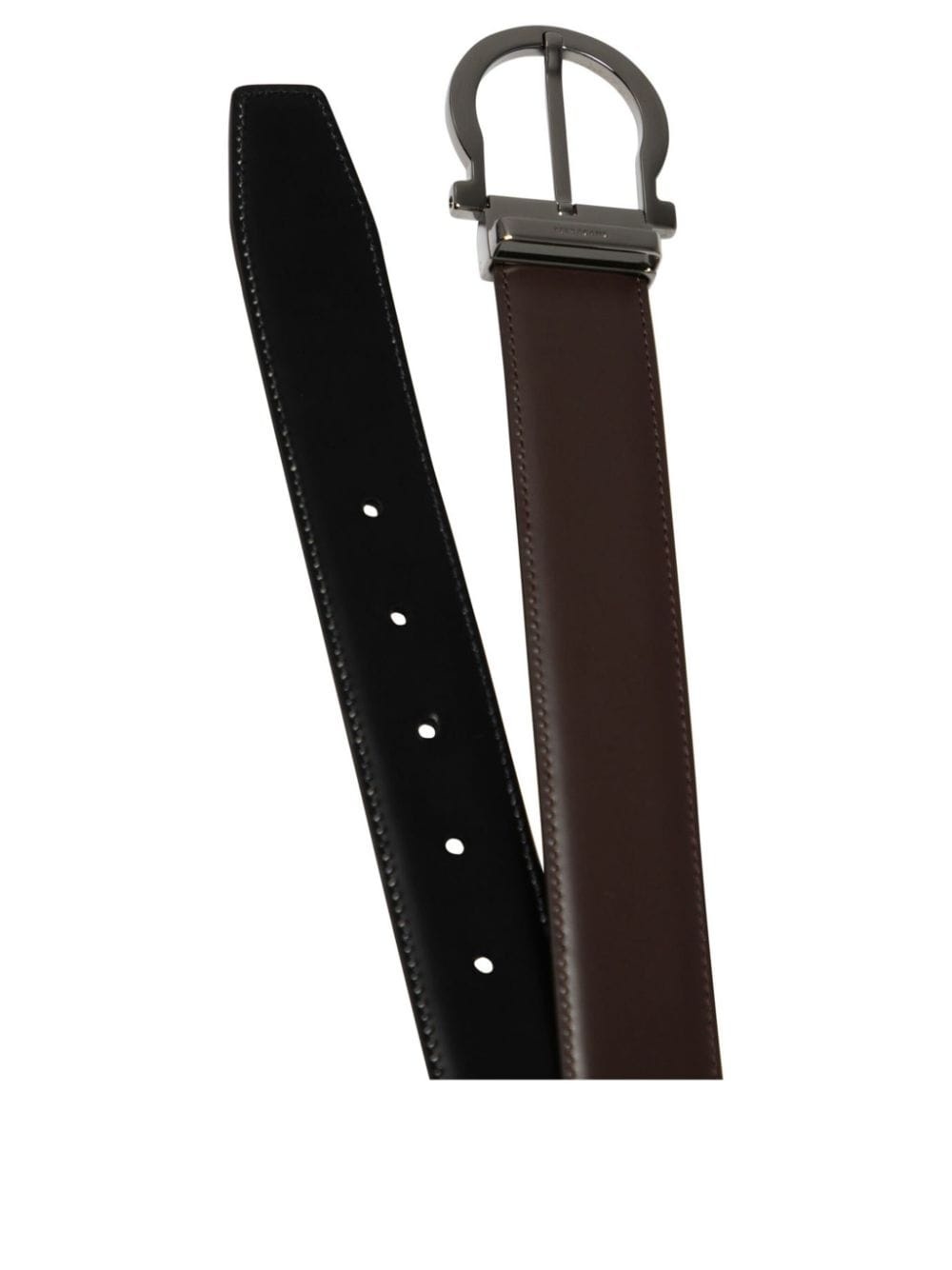 buckle-fastening leather belt - 3