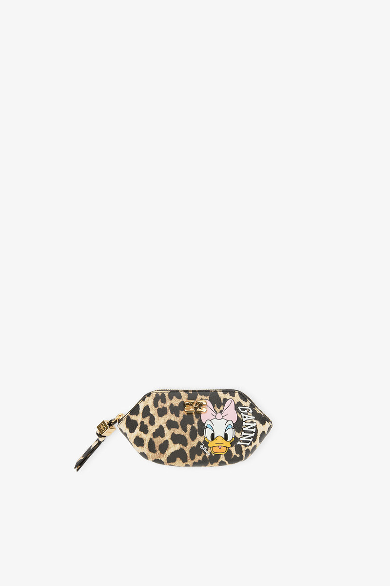 GANNI X DISNEY DAISY DUCK LEOPARD COIN PURSE 1