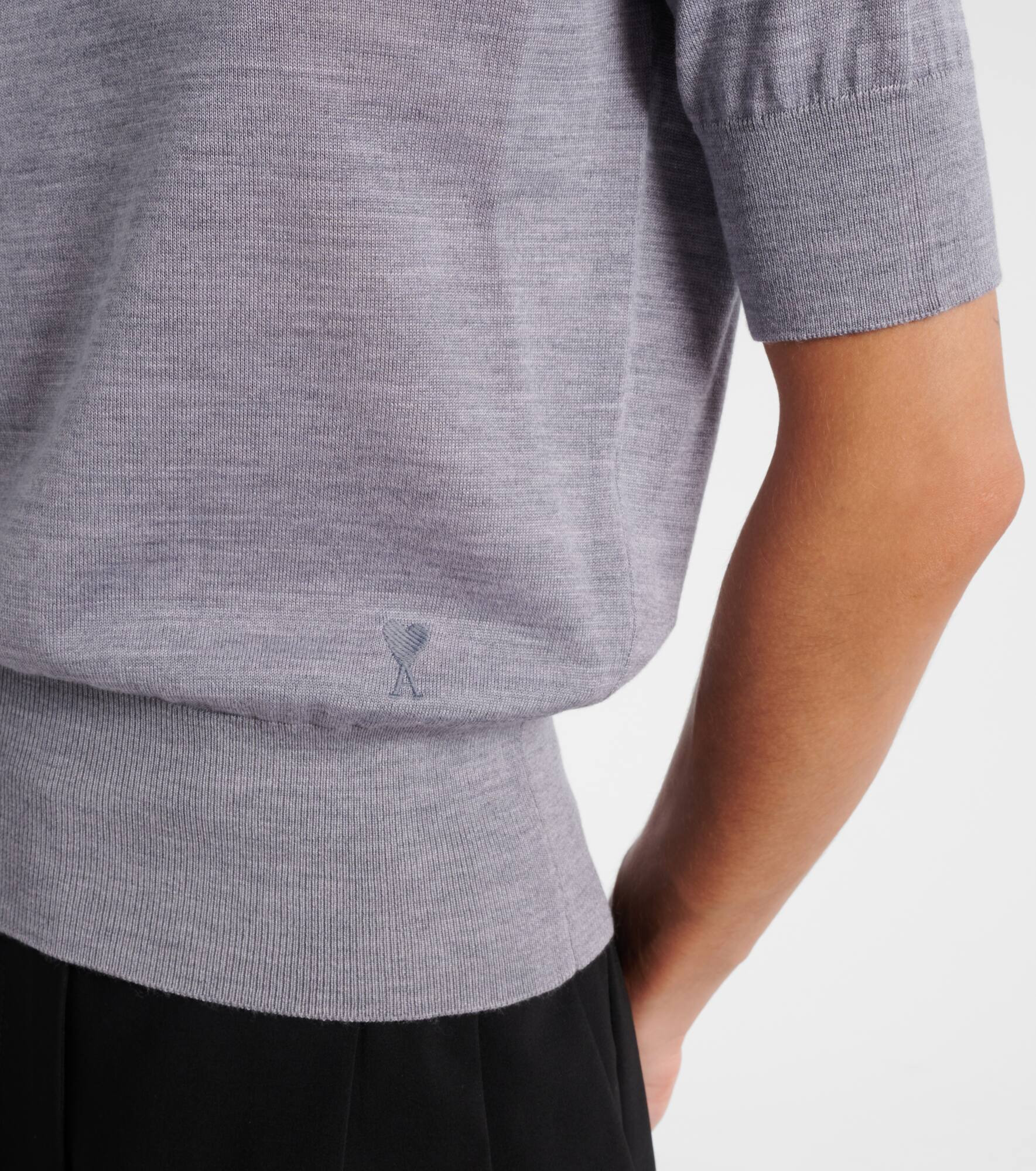 Wool and silk polo shirt - 5