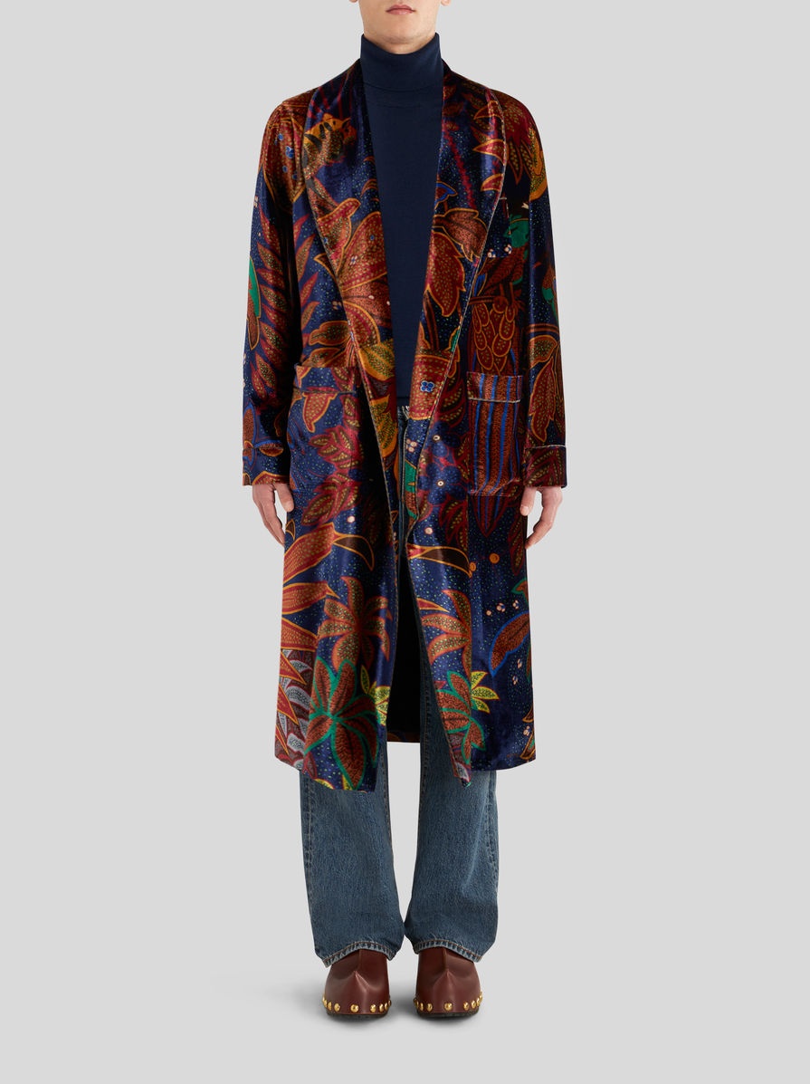PRINTED ROBE COAT - 4
