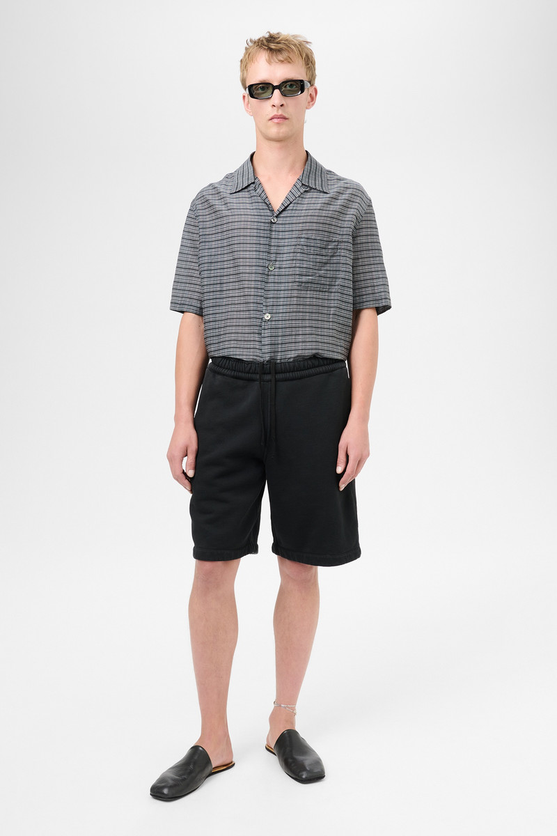 Our Legacy Plage Shorts Pigment Black Hefty Fleece outlook