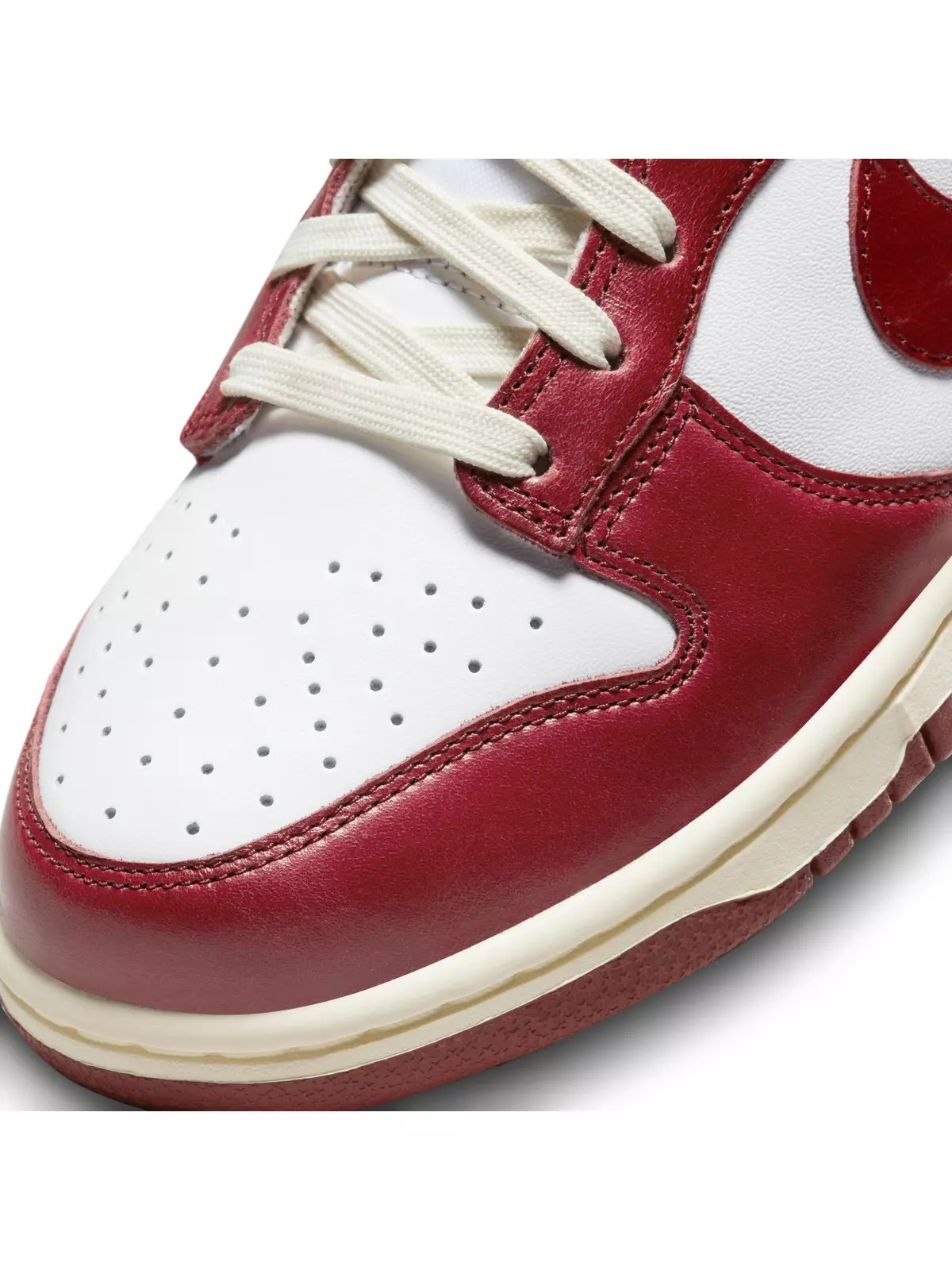 Dunk Low Premium "White/Team Red/Coconut Milk" Women's Shoe - 9