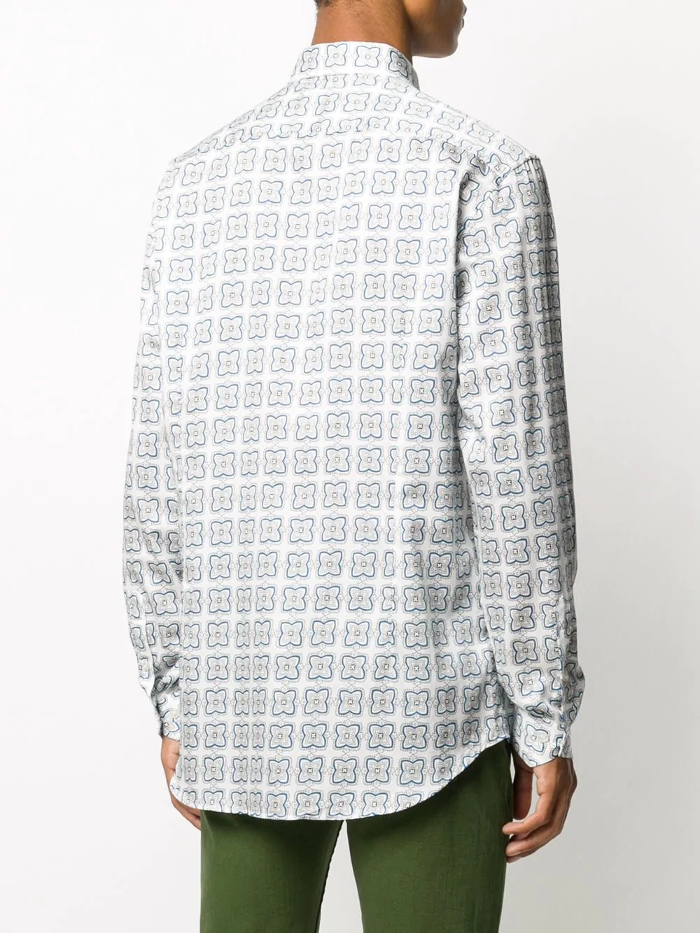 geometric-print cotton shirt - 4