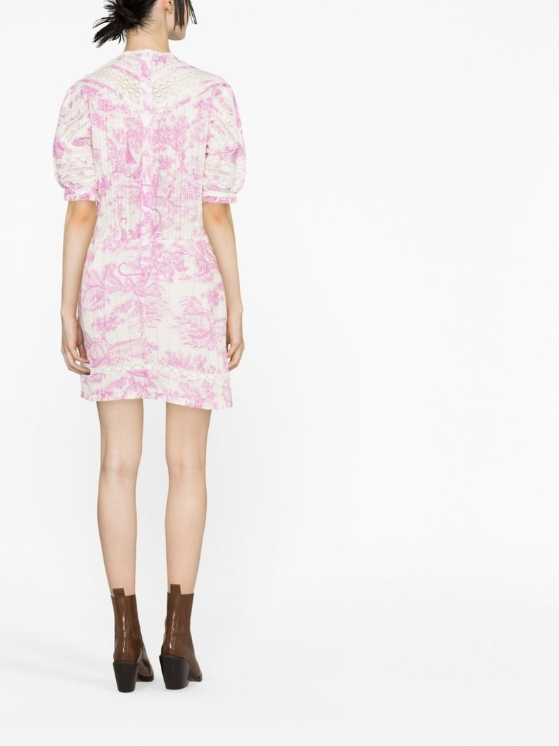 graphic-print puff-sleeve dress 4