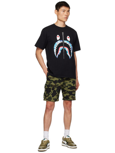 A BATHING APE® Black ABC Camo Shark T-Shirt outlook