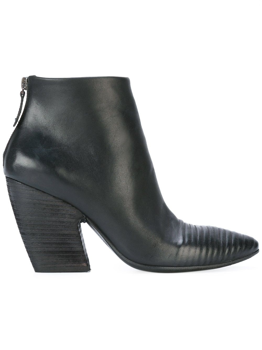 pointed toe leather boots - 1