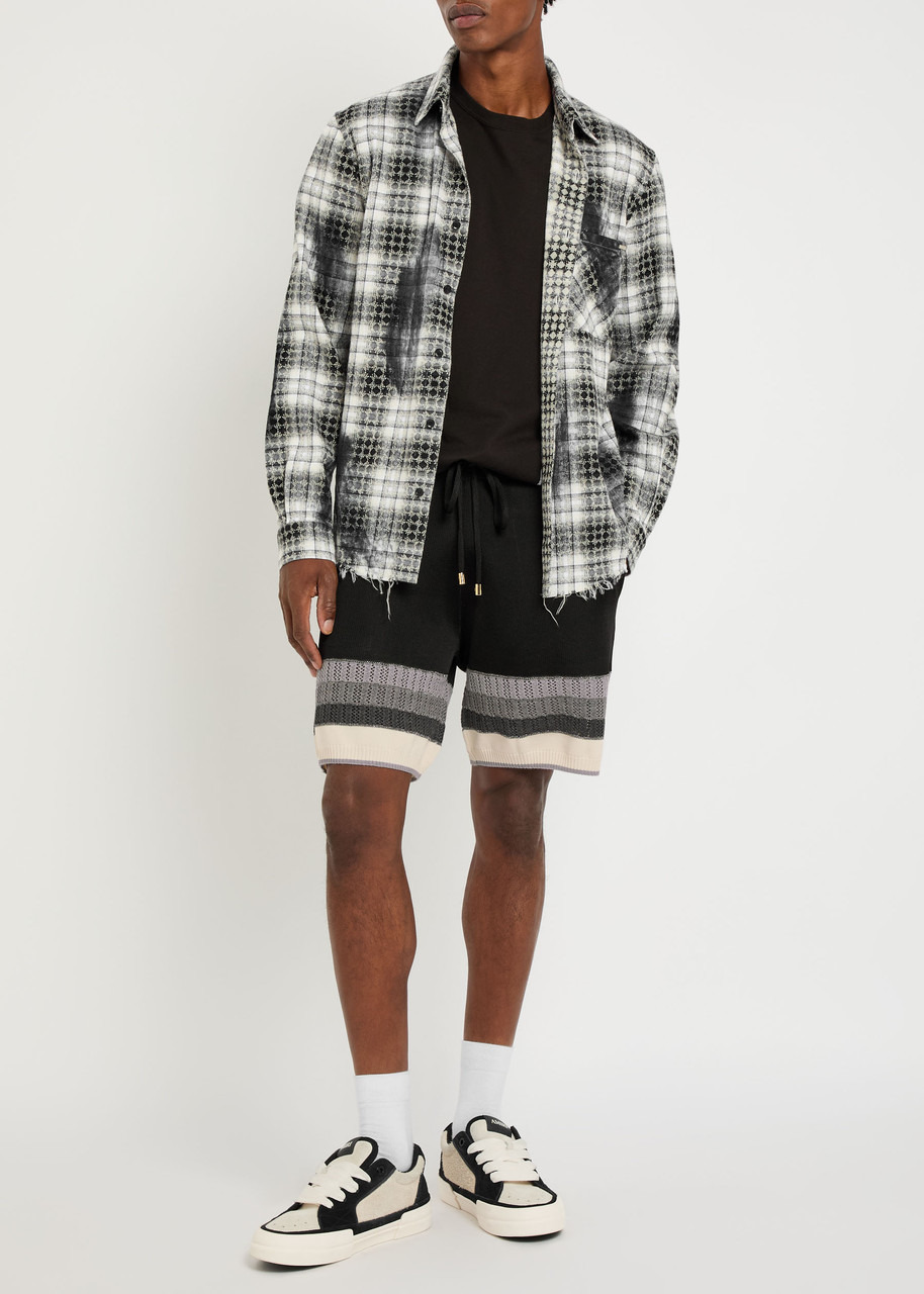 Amiri Ma Striped Fine-knit Shorts - 4
