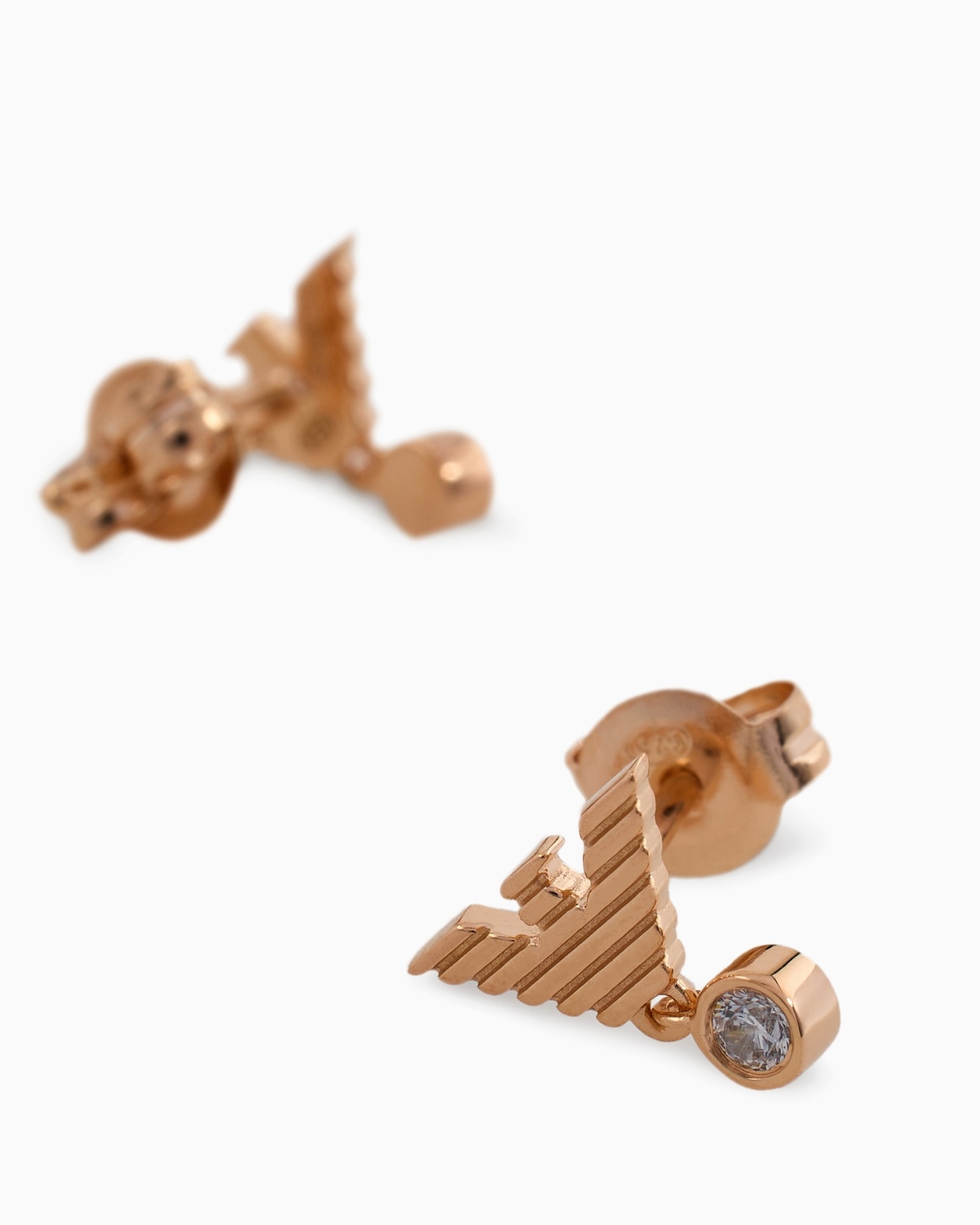 ROSE GOLD-TONE STERLING SILVER STUD EARRINGS - 3