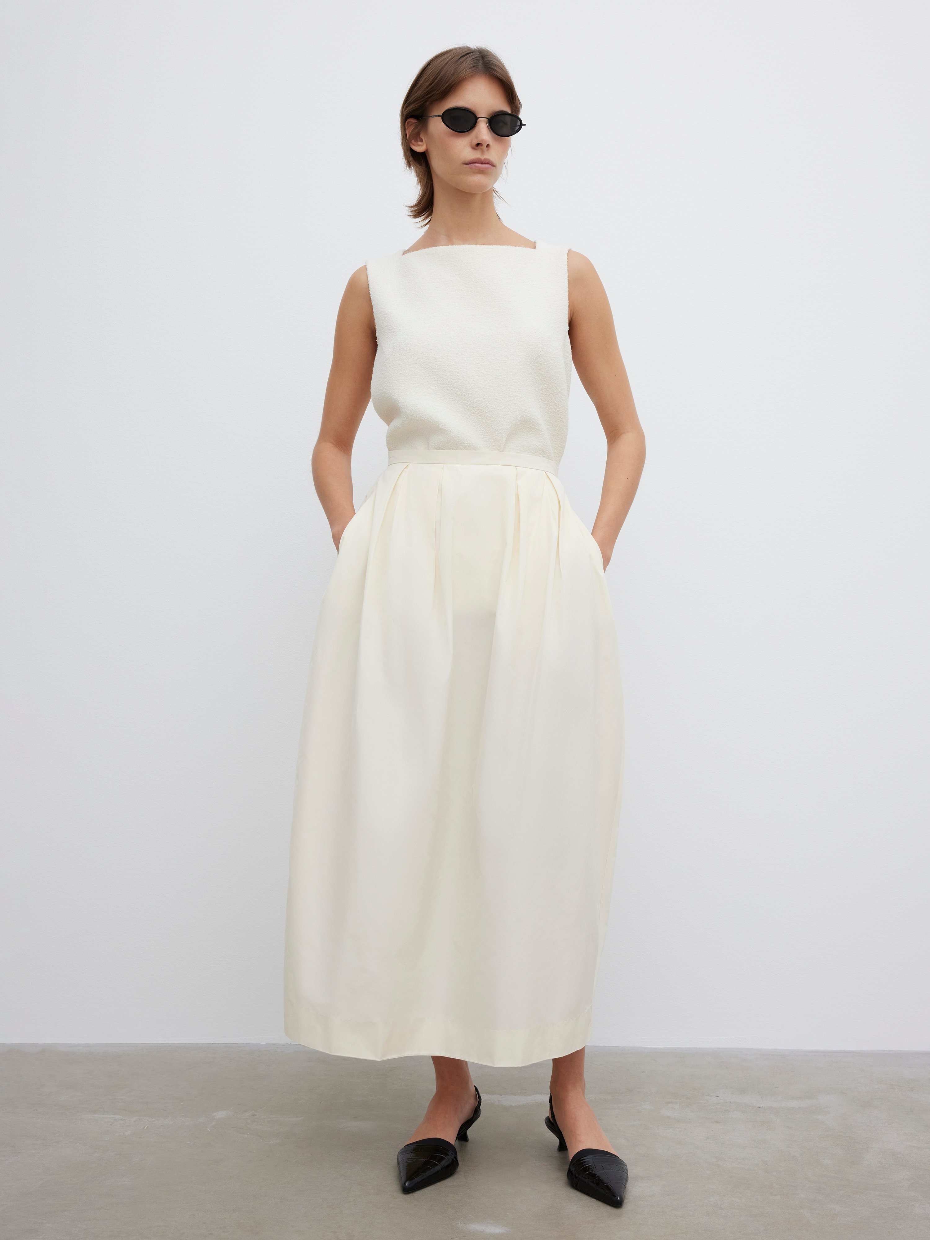 Curved pleated skirt - 2