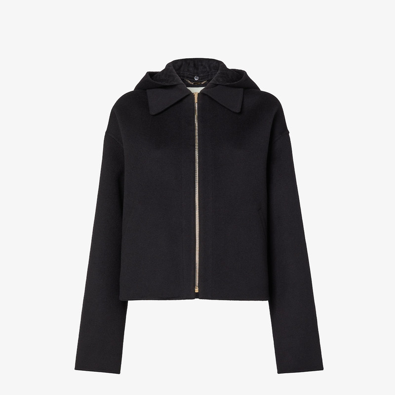 Reversible jacket Black double-sided wool jacket 1