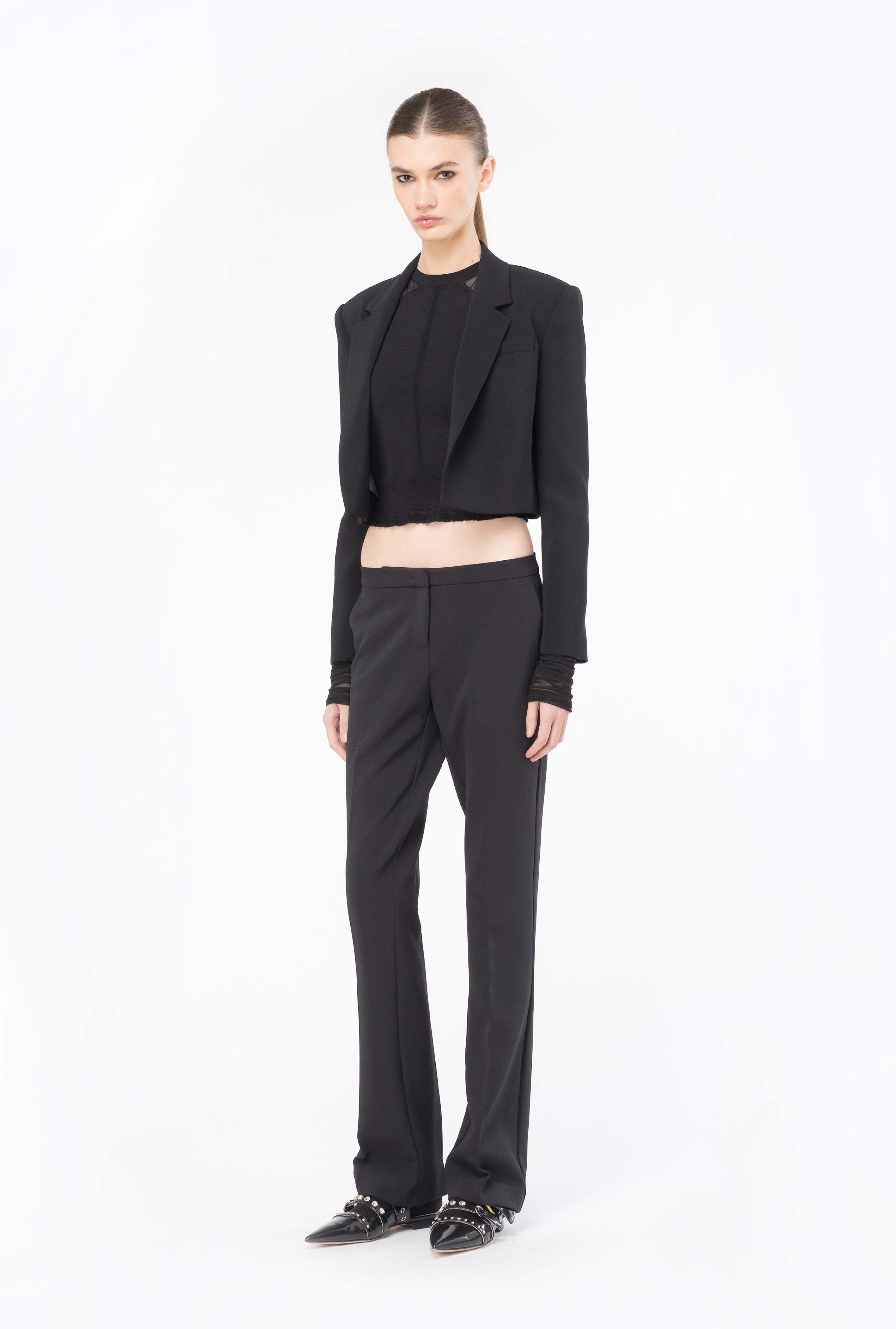 STRETCH CREPE SPENCER JACKET - 4
