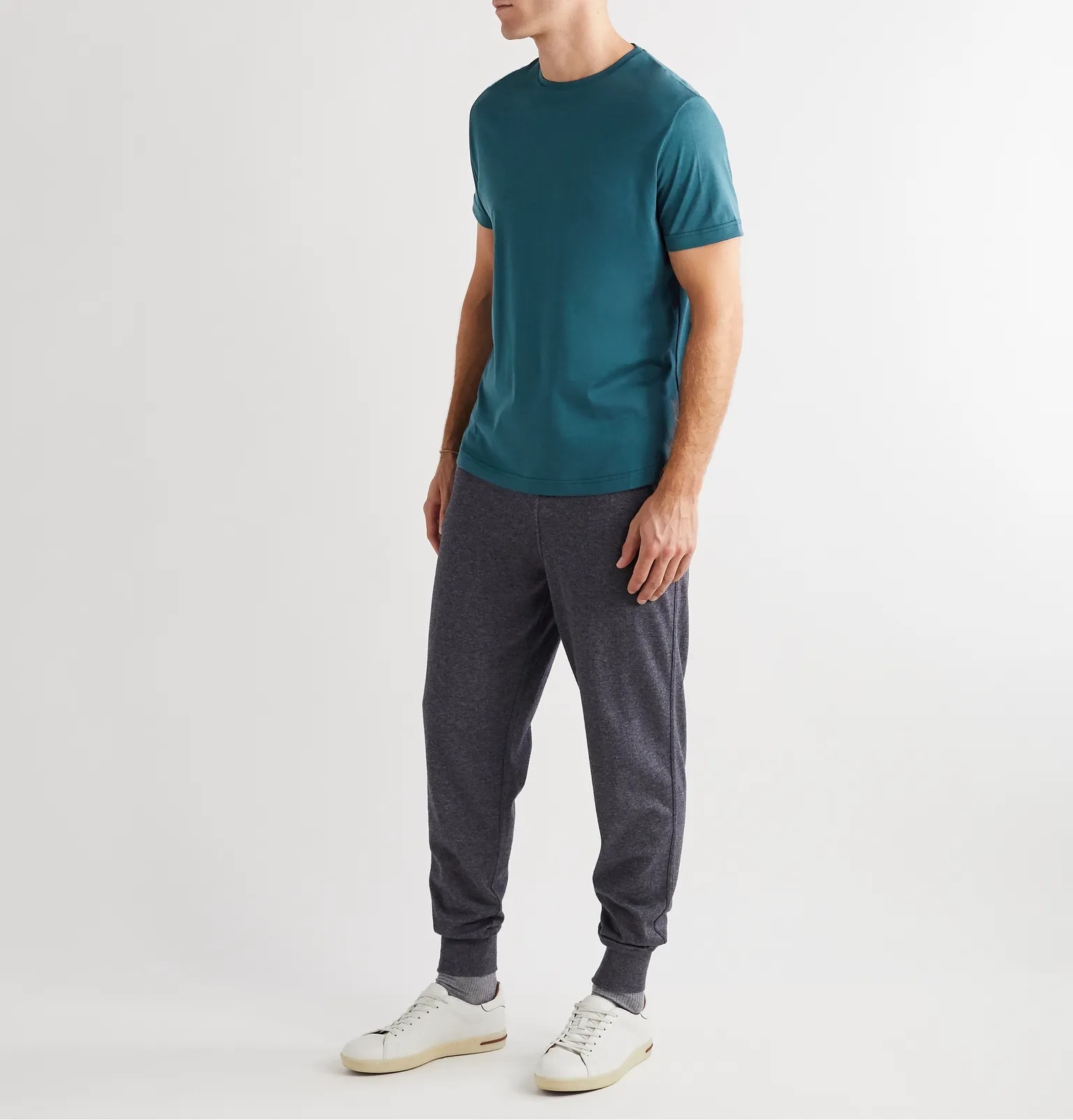 Slim-Fit Silk and Cotton-Blend Jersey T-Shirt - 44