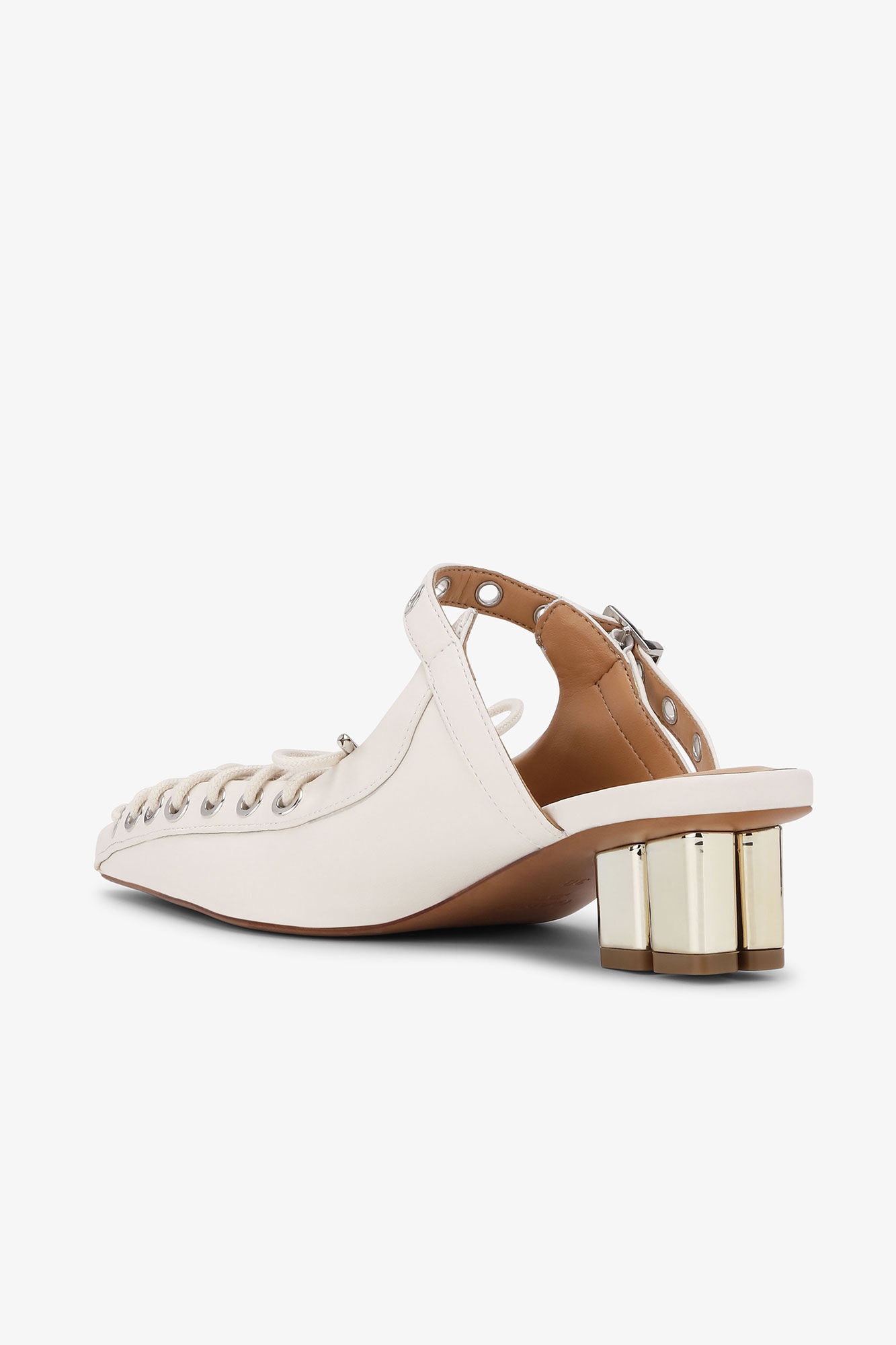 OFF-WHITE LACE-UP MULES - 3