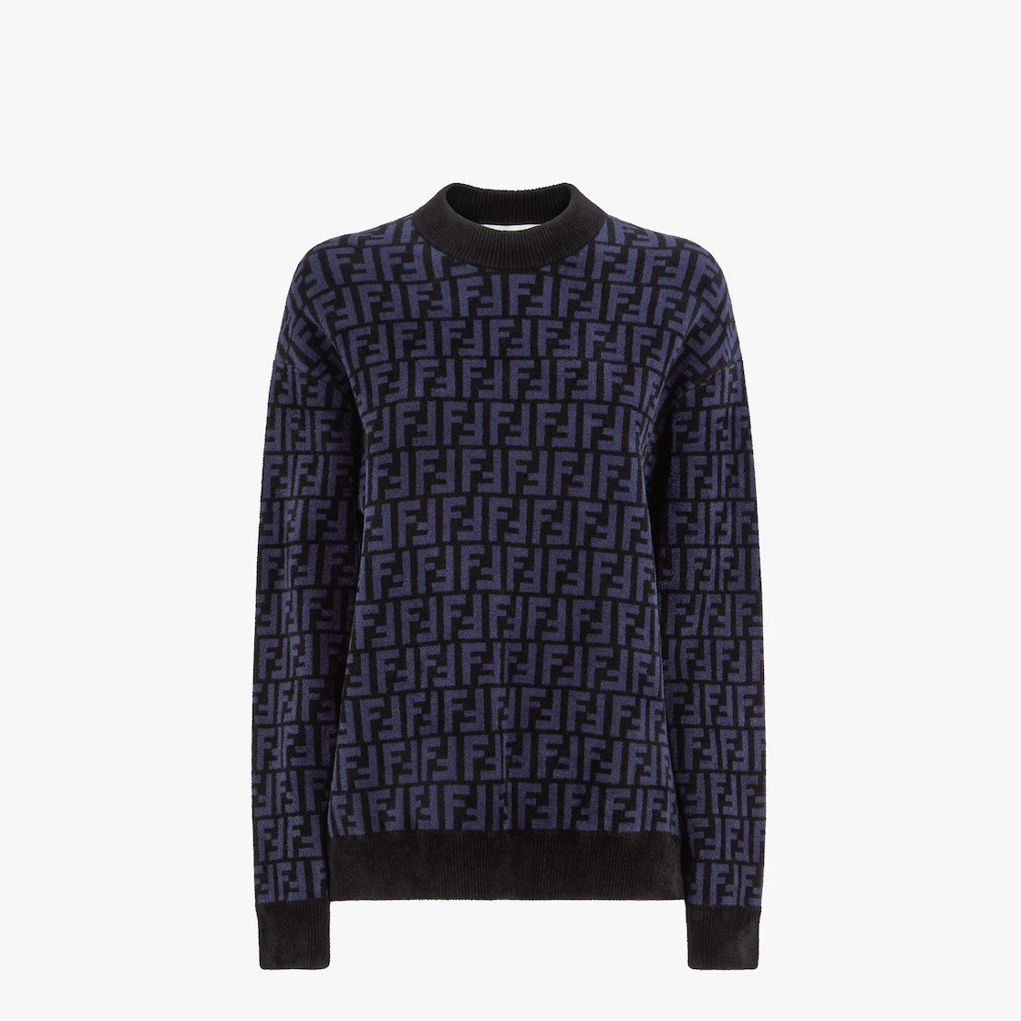 Blue FF velvet sweater - 1