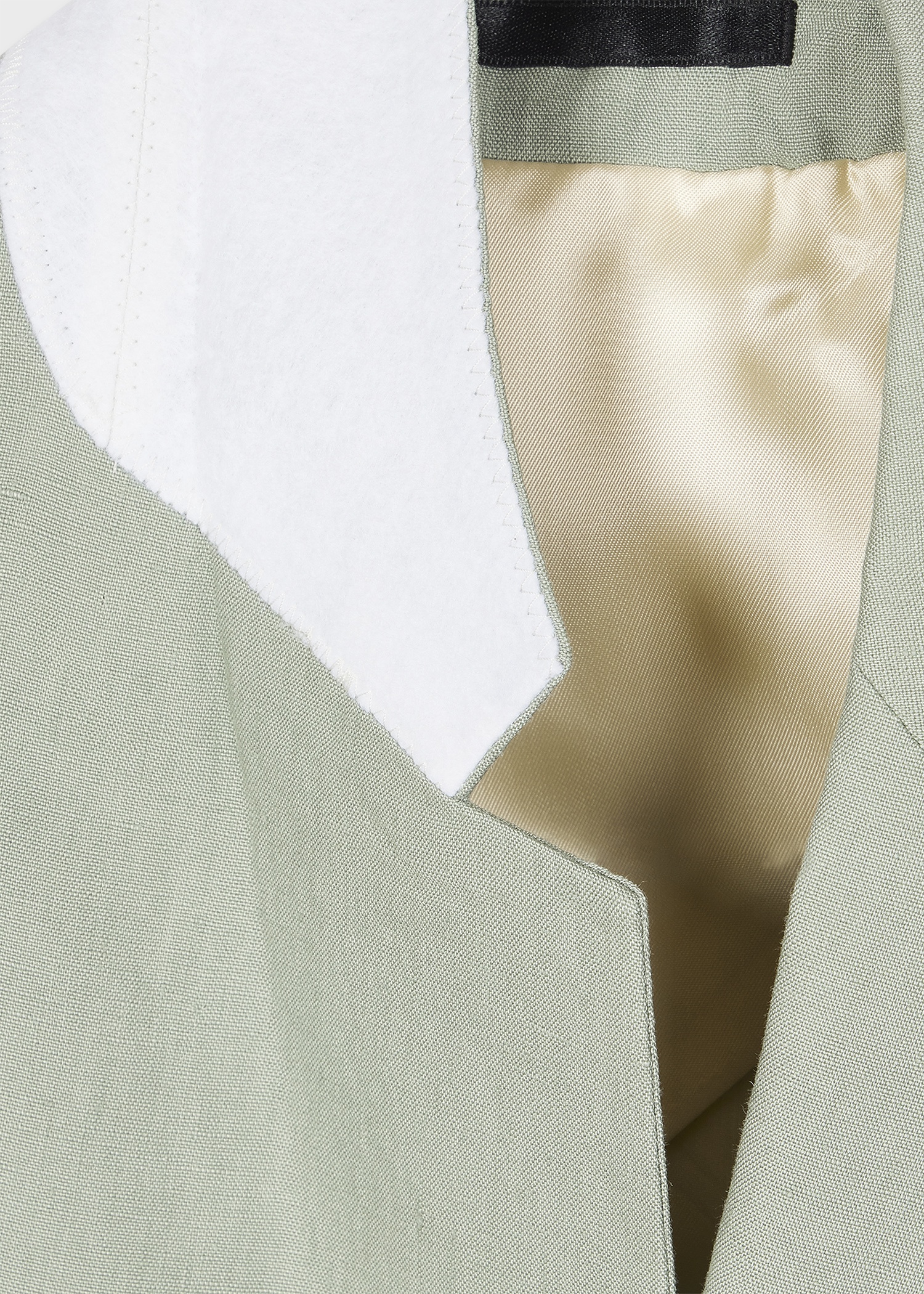 Light Green Linen Buggy-Lined Blazer - 3