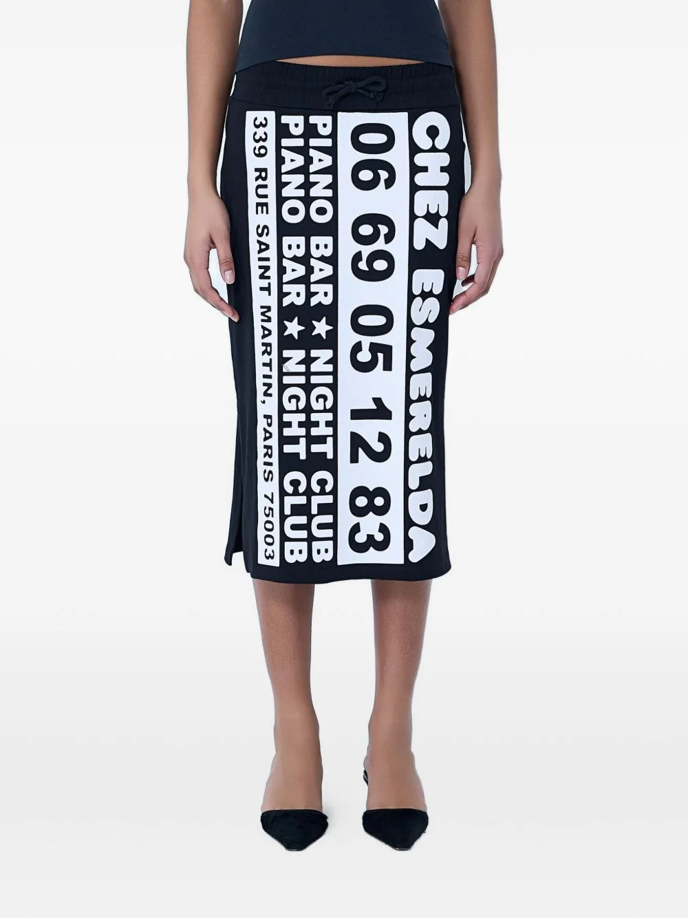 Chez Esmerelda graphic-print midi skirt - 1