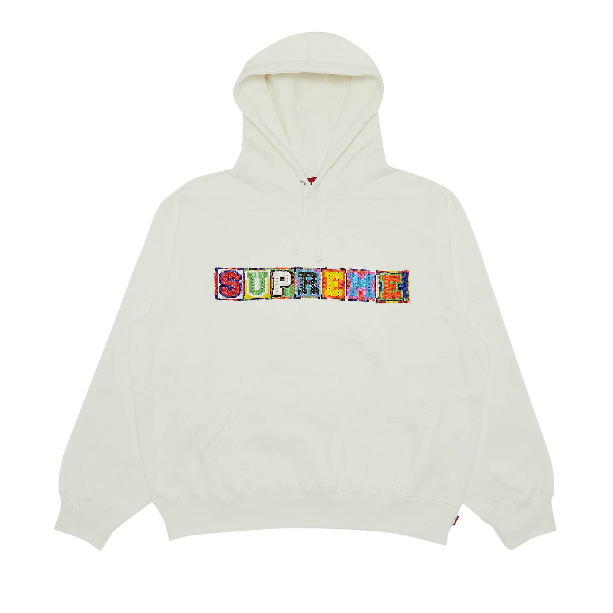 Supreme Beaded Hooded Sweatshirt 'White' - 1
