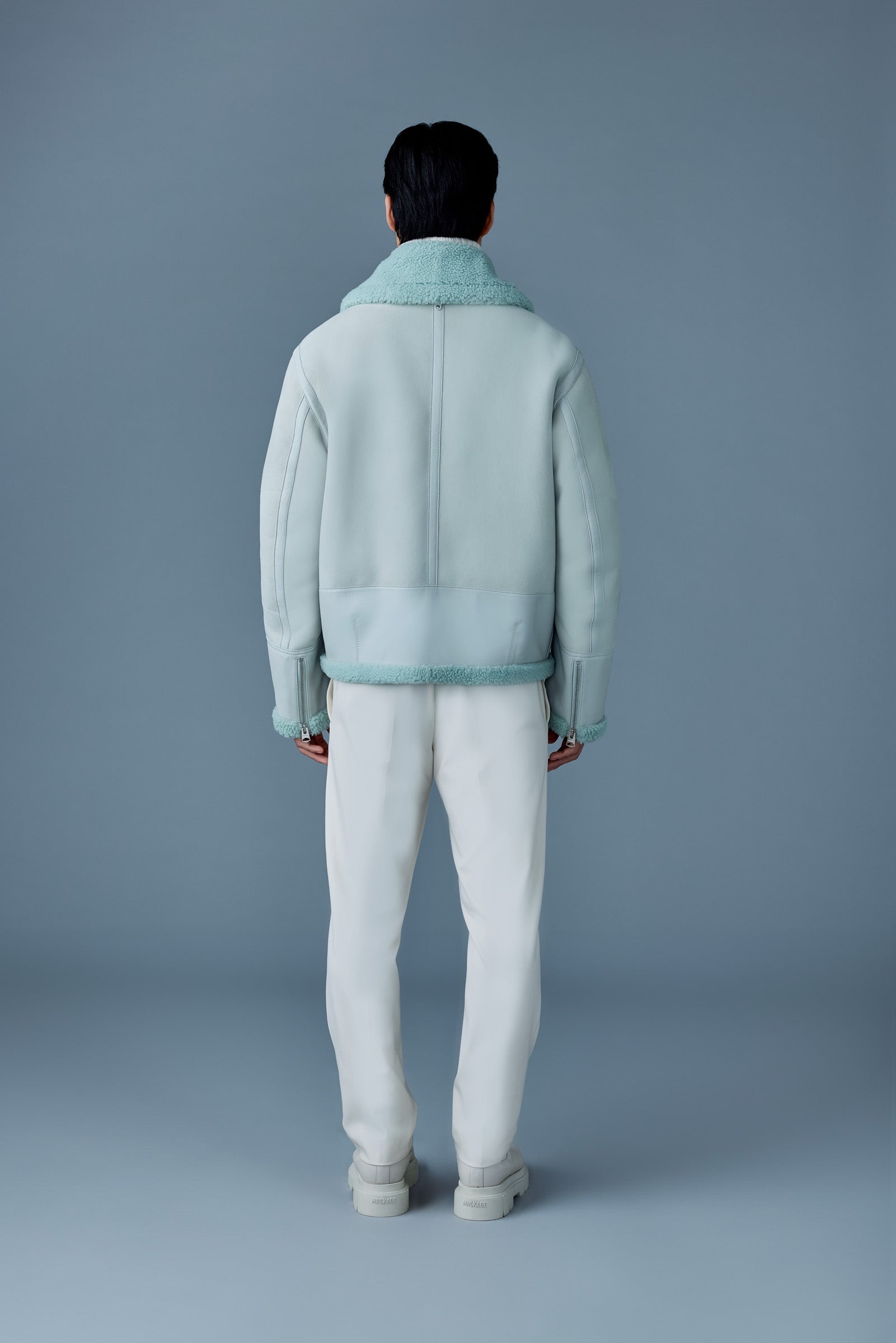 ATLAS-SH Shearling and leather aviator-style jacket - 4