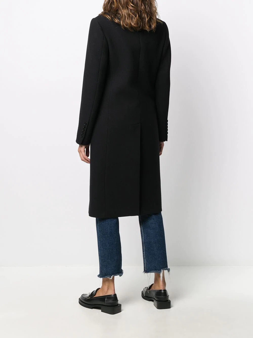 double-breasted midi coat - 4