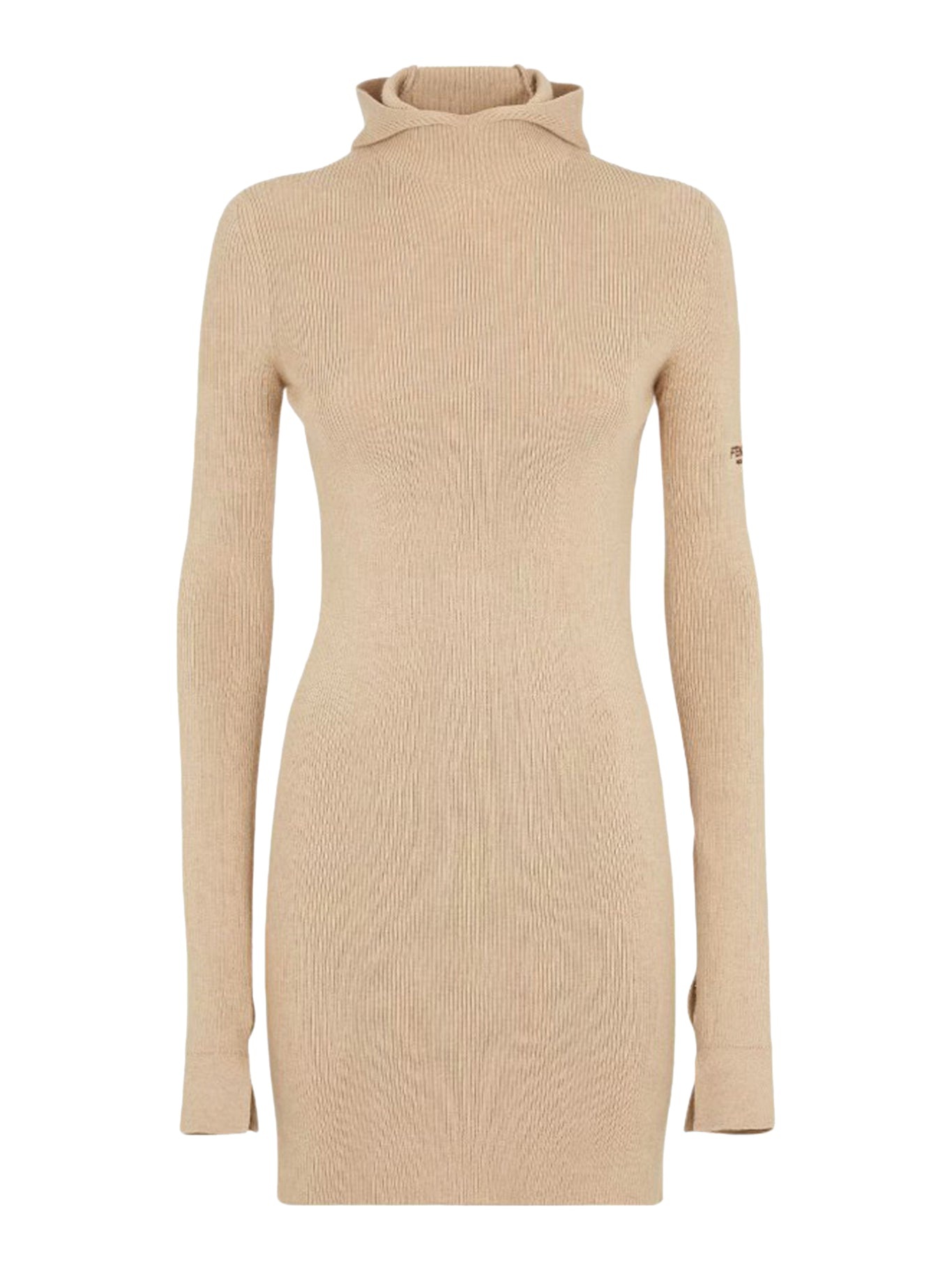 BEIGE WOOL AND SILK DRESS - 4