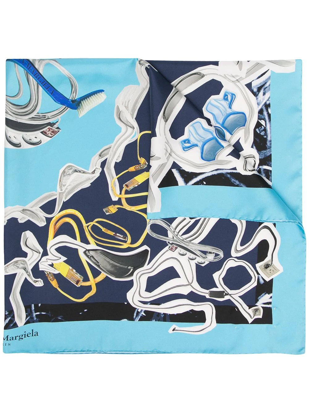 graphic print pattern scarf - 1