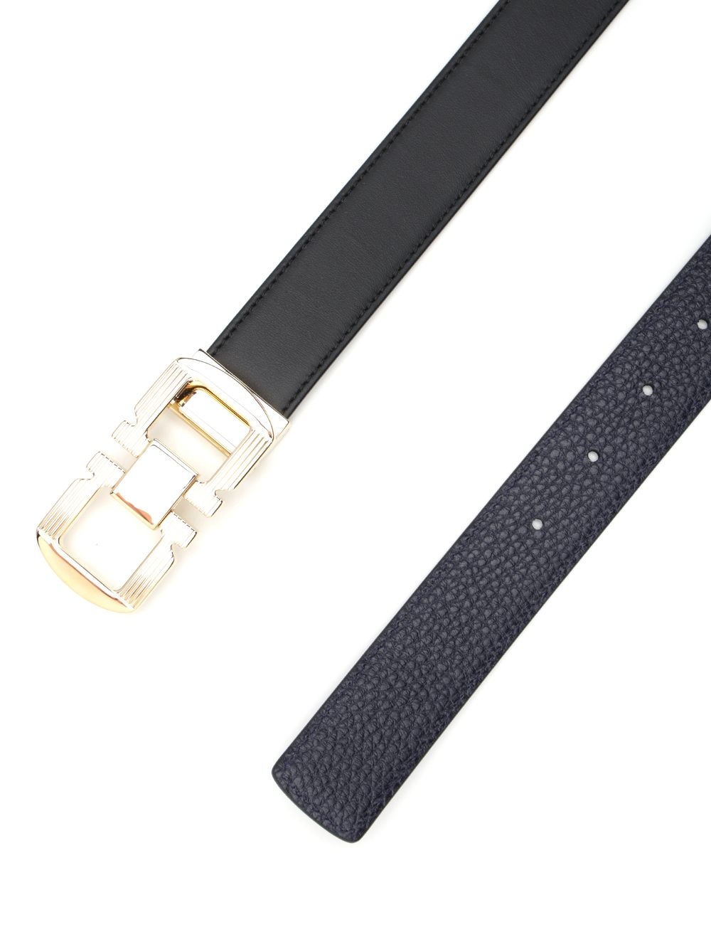 Blue Midnight Reversible Leather Belts Blue - 2