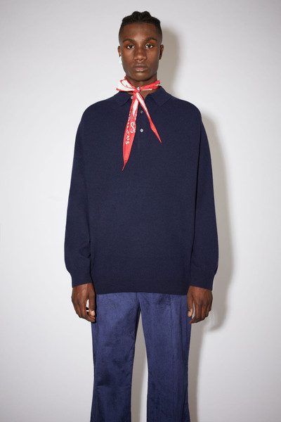 Acne Studios Polo sweater - Navy outlook