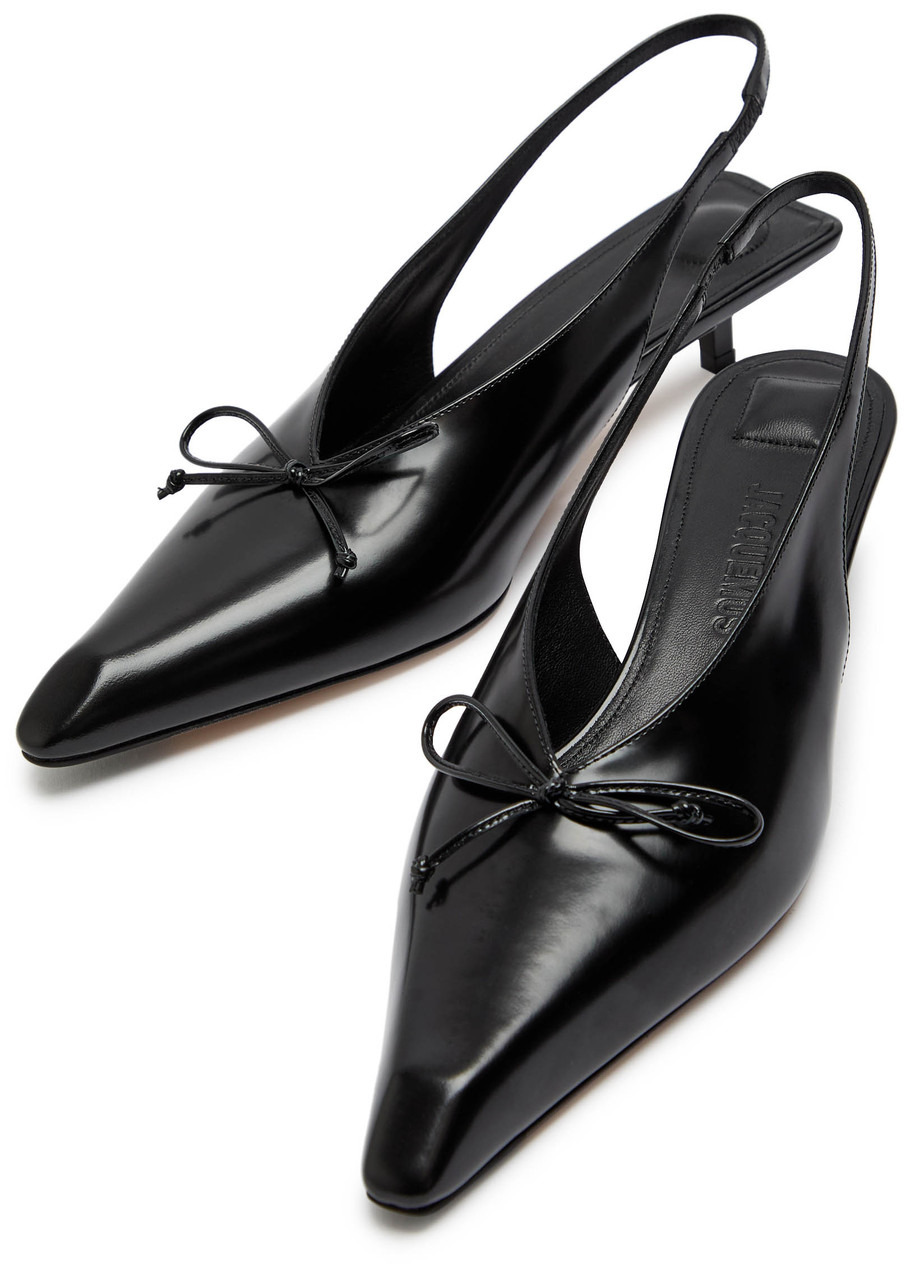 Jacquemus Les Low Cubisto 35 Leather Slingback Pumps - 3