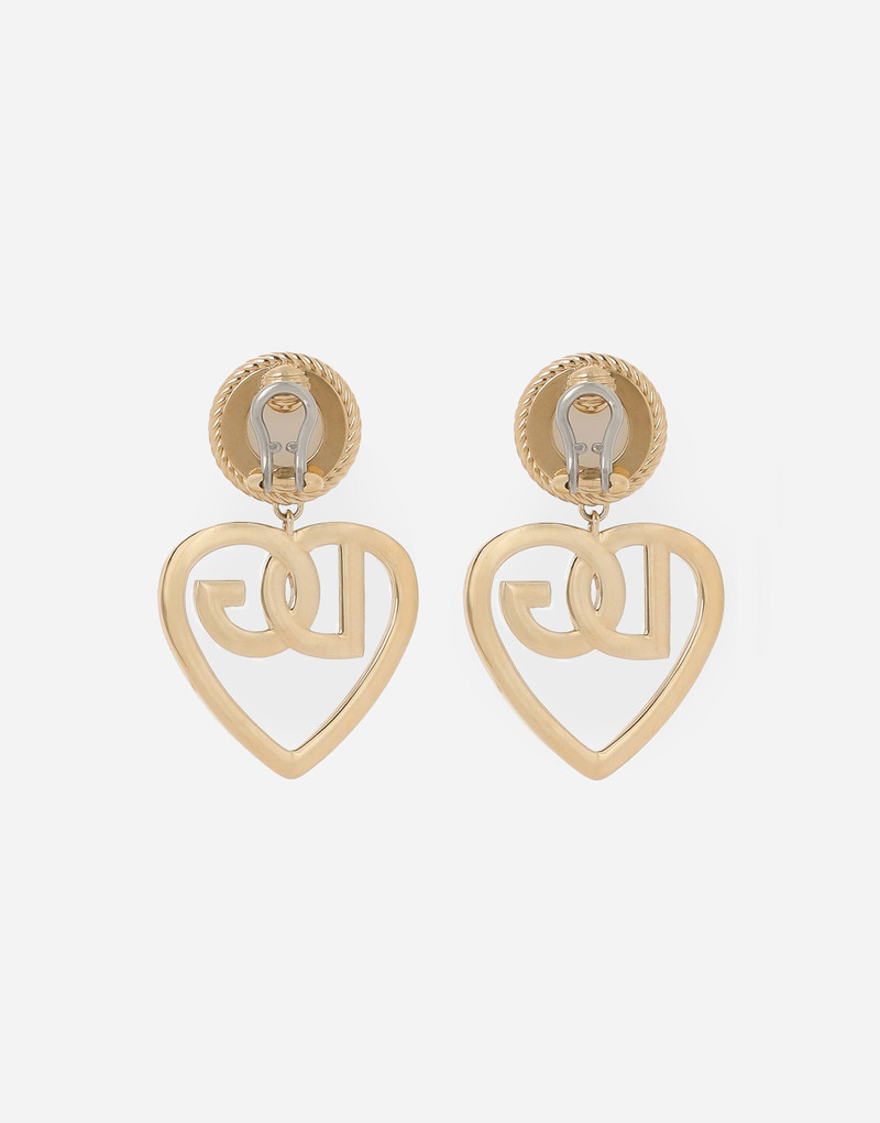Dolce & Gabbana Drop earrings with cabochon details and DG logo heart outlook