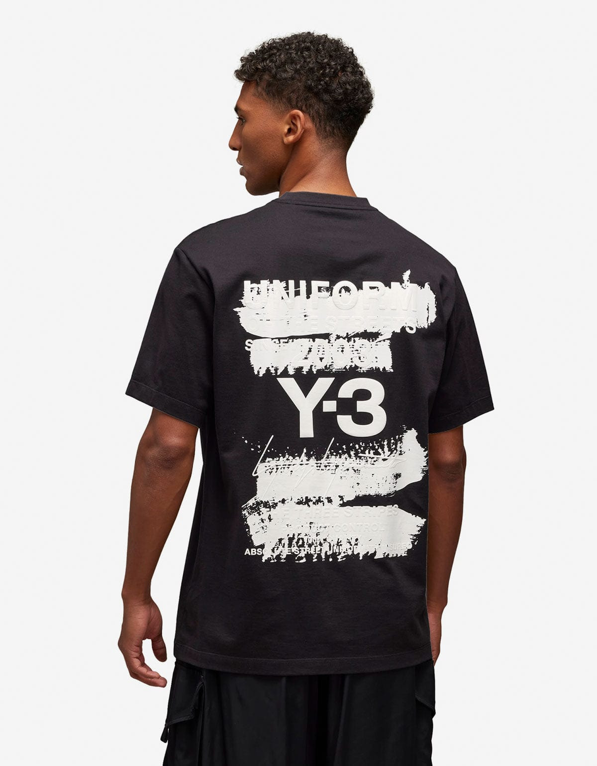 Y-3 Black Graphic Print T-Shirt - 2