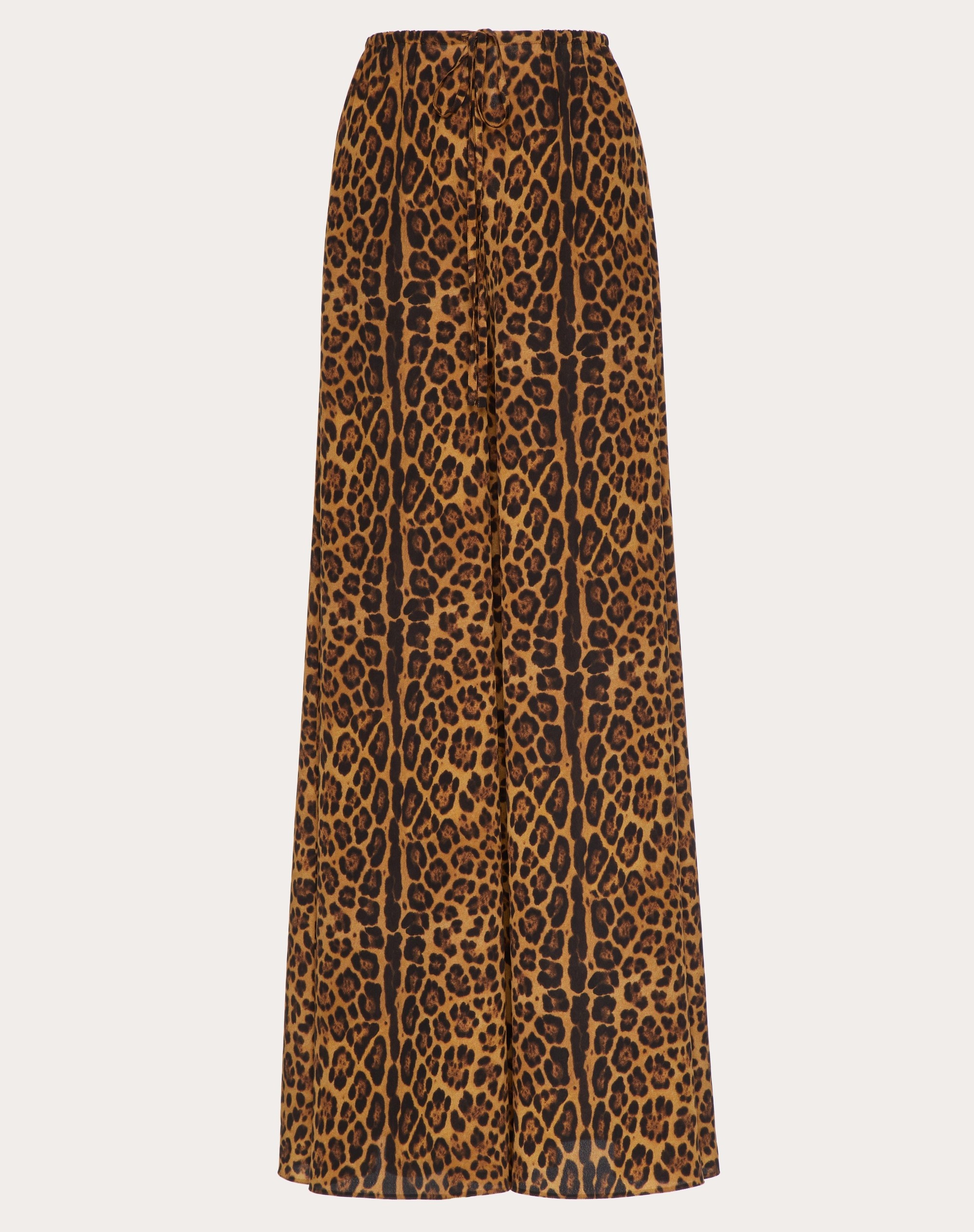 PANTS IN ANIMALIER CREPE DE CHINE - 1